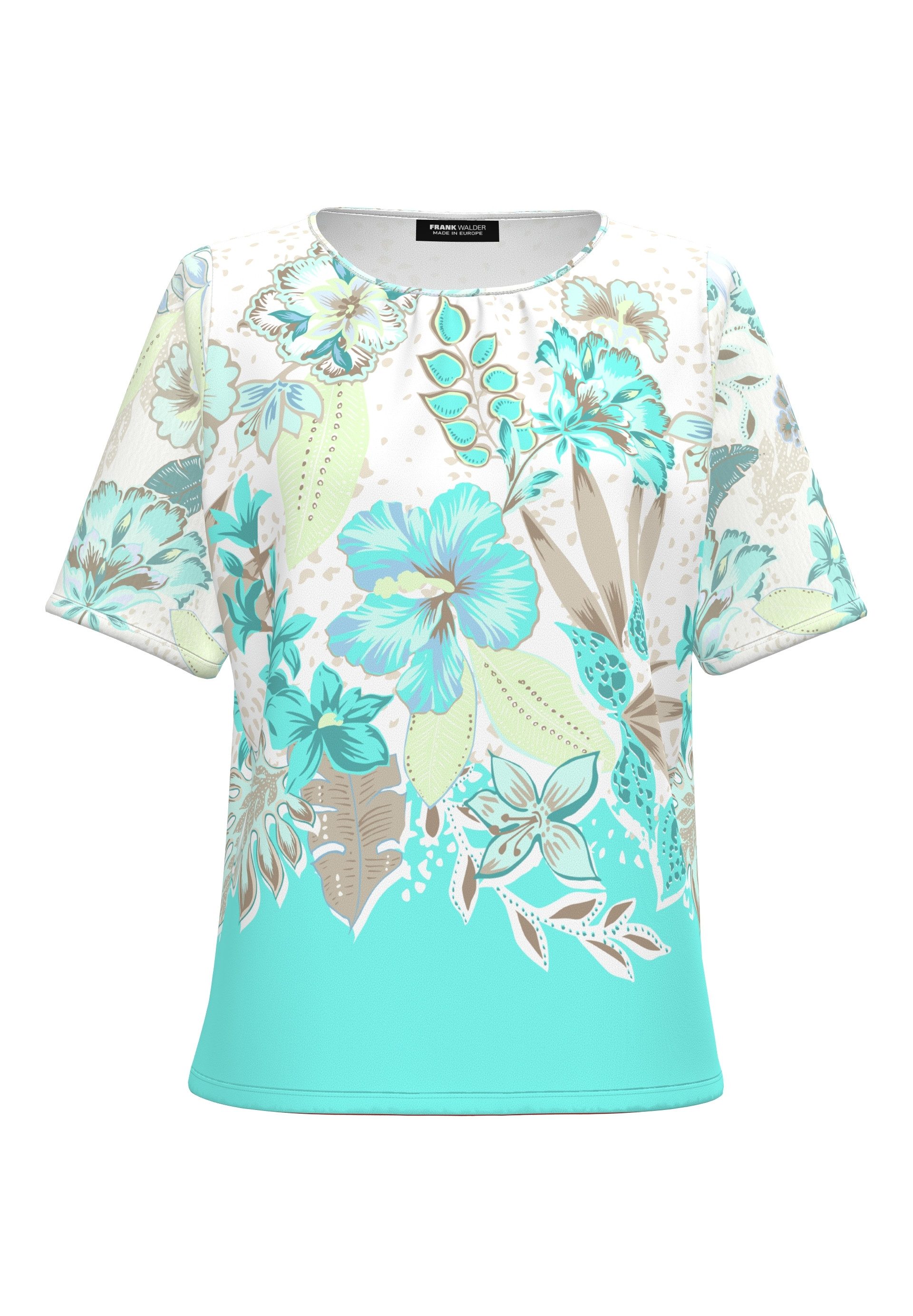 FRANK WALDER Kurzarmshirt mit sommerlichen Panneauxprint günstig online kaufen