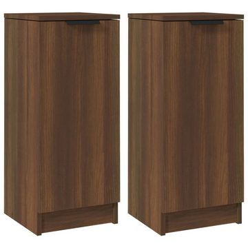 vidaXL Anrichte Sideboards 2 Stk Braun Eichen-Optik 30x30x70 cm Holzwerkstoff