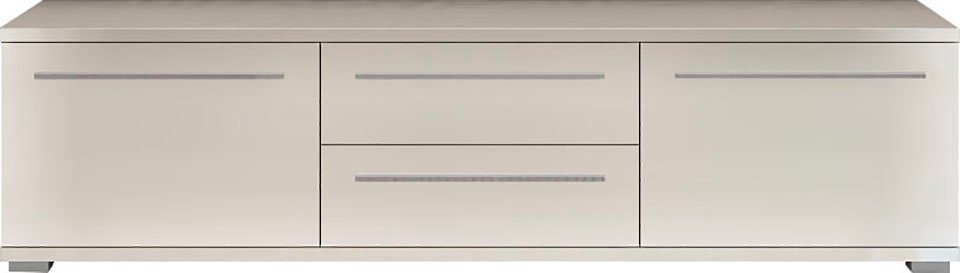 OTTO home Lowboard Piano TV-Kommode in Breite 165 oder 180 cm mit Soft-Close-Funktion, Hochglanz UV-lackiert, Br 180 cm mit versch. Tür- und Schubkastenmaße