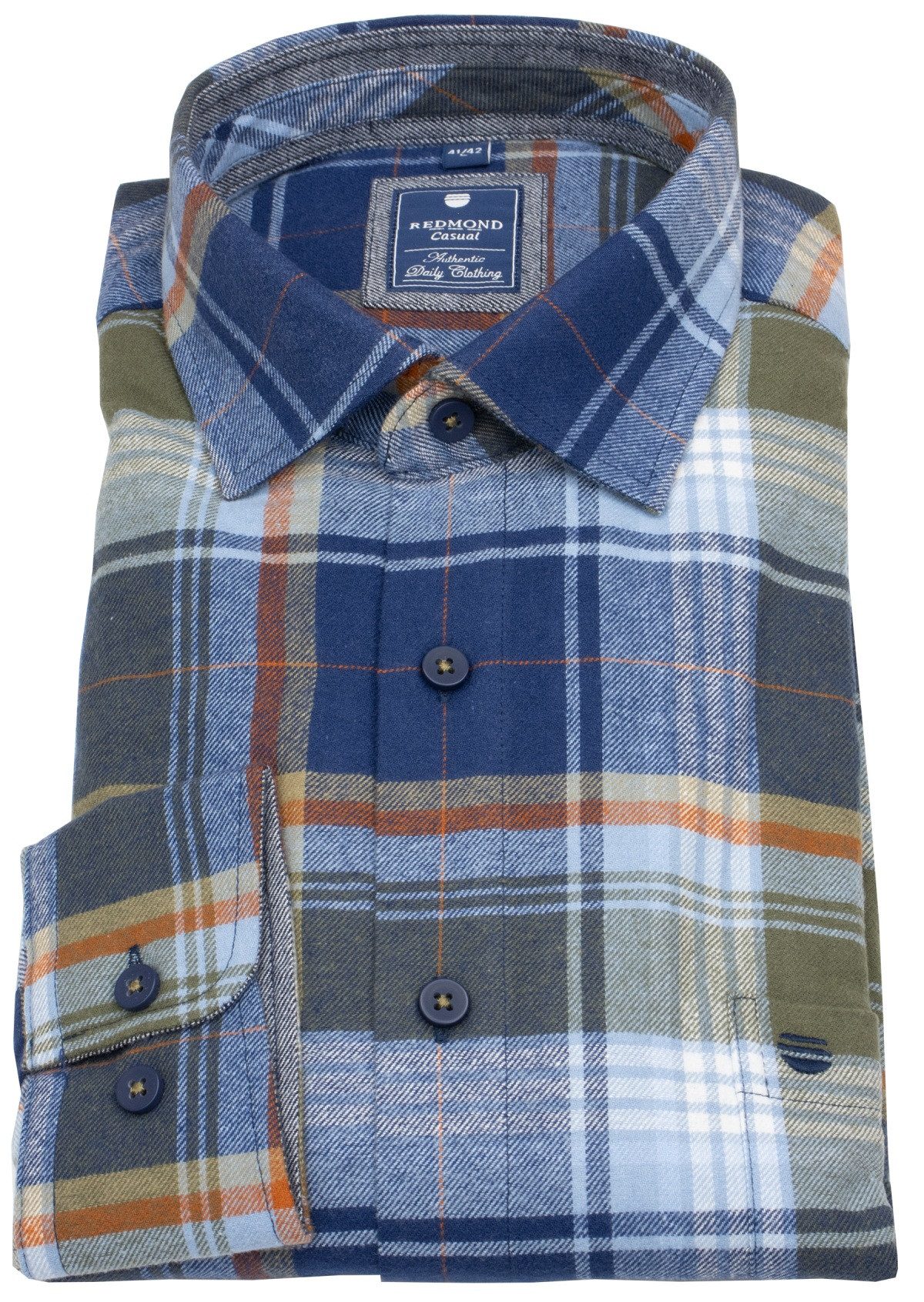 Redmond Karohemd Kentkragen günstig online kaufen