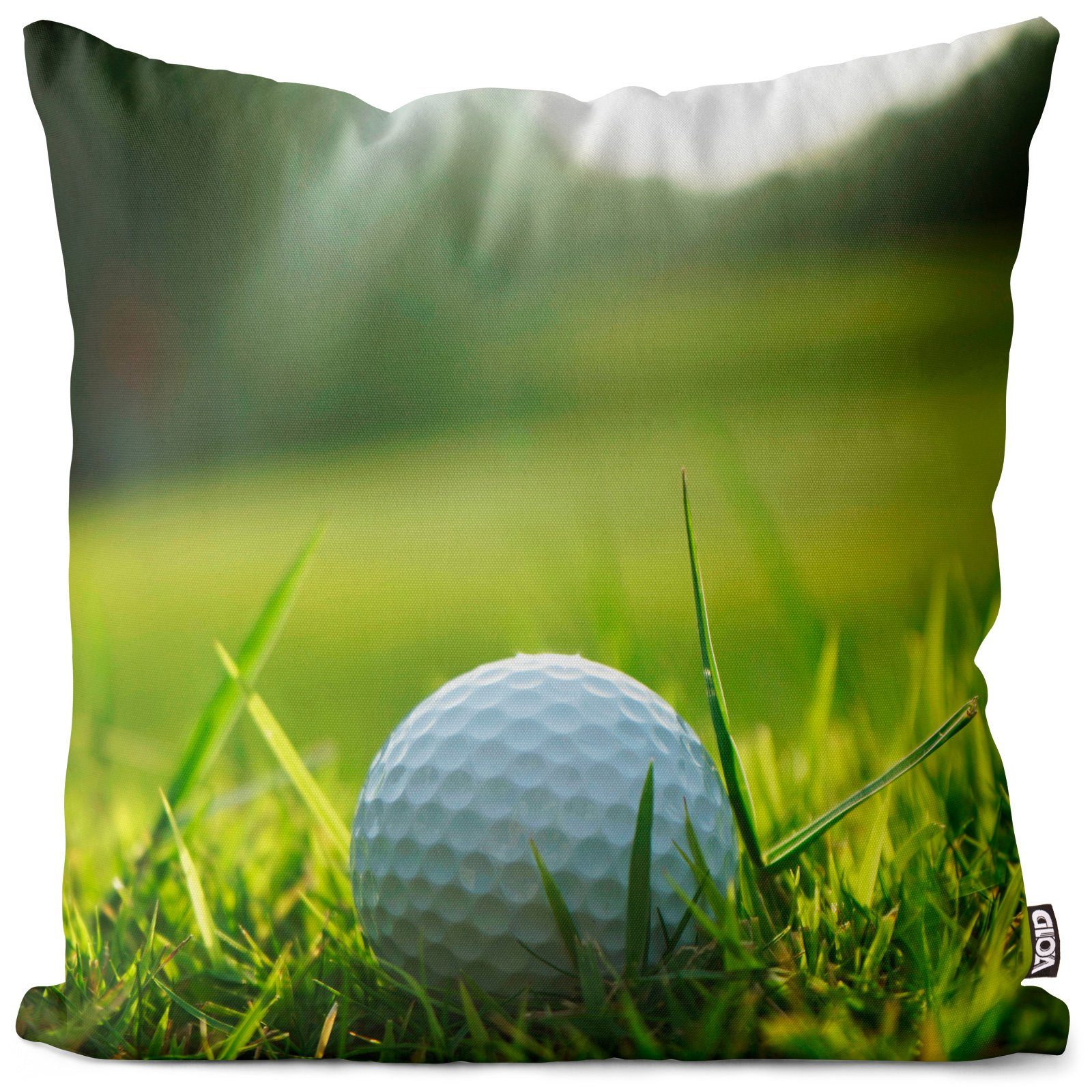 Kissenbezug, VOID (1 Stück), Sofa-Kissen Rasen Golfbälle Golf Sport Golfspieler Caddy Golfwagen spielen lernen Ball Driving Ranch Golfrasen Club Golfschläger Hobby Verein