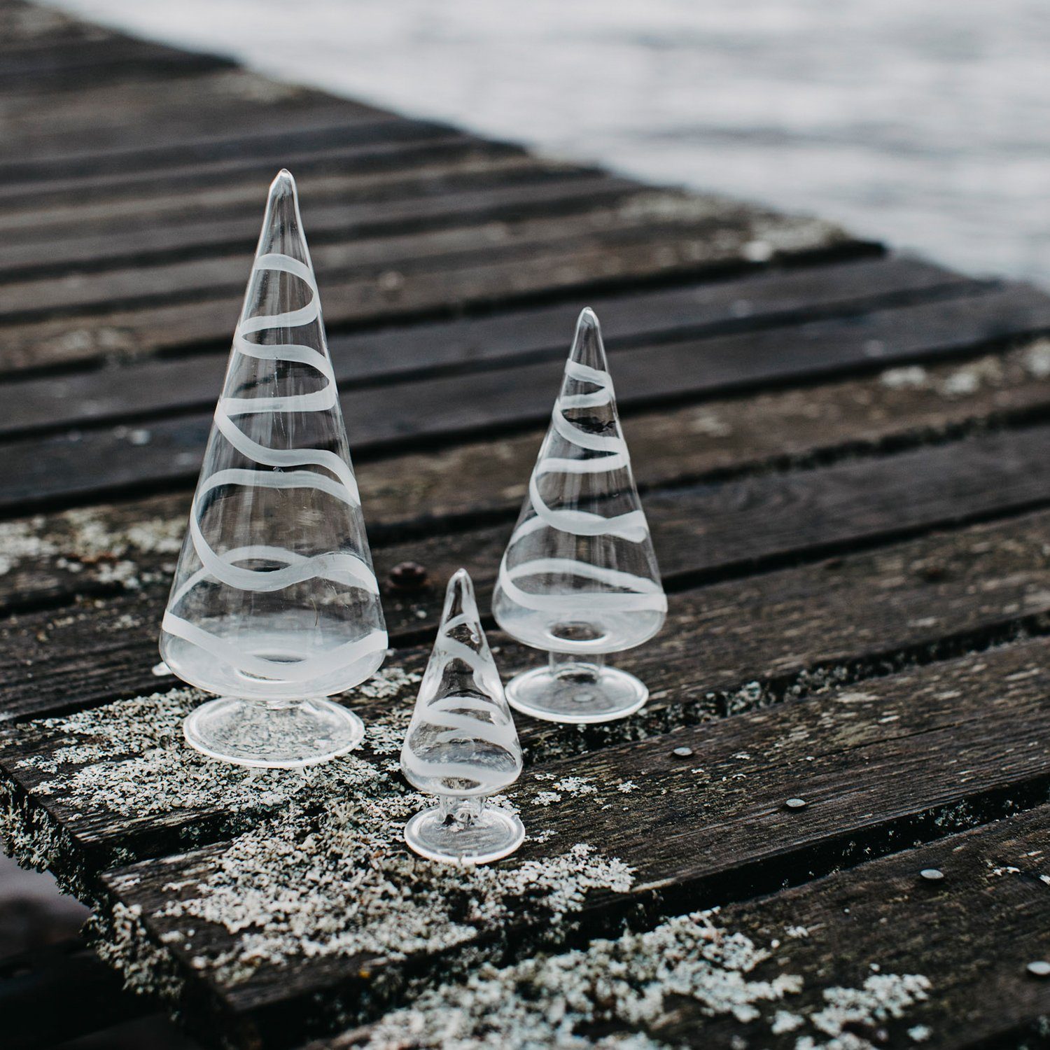 Scandinavia cm, Glas "Granbo", Tannenbaum Storefactory (HxB) milchig / 10x5 Weihnachtsfigur klar