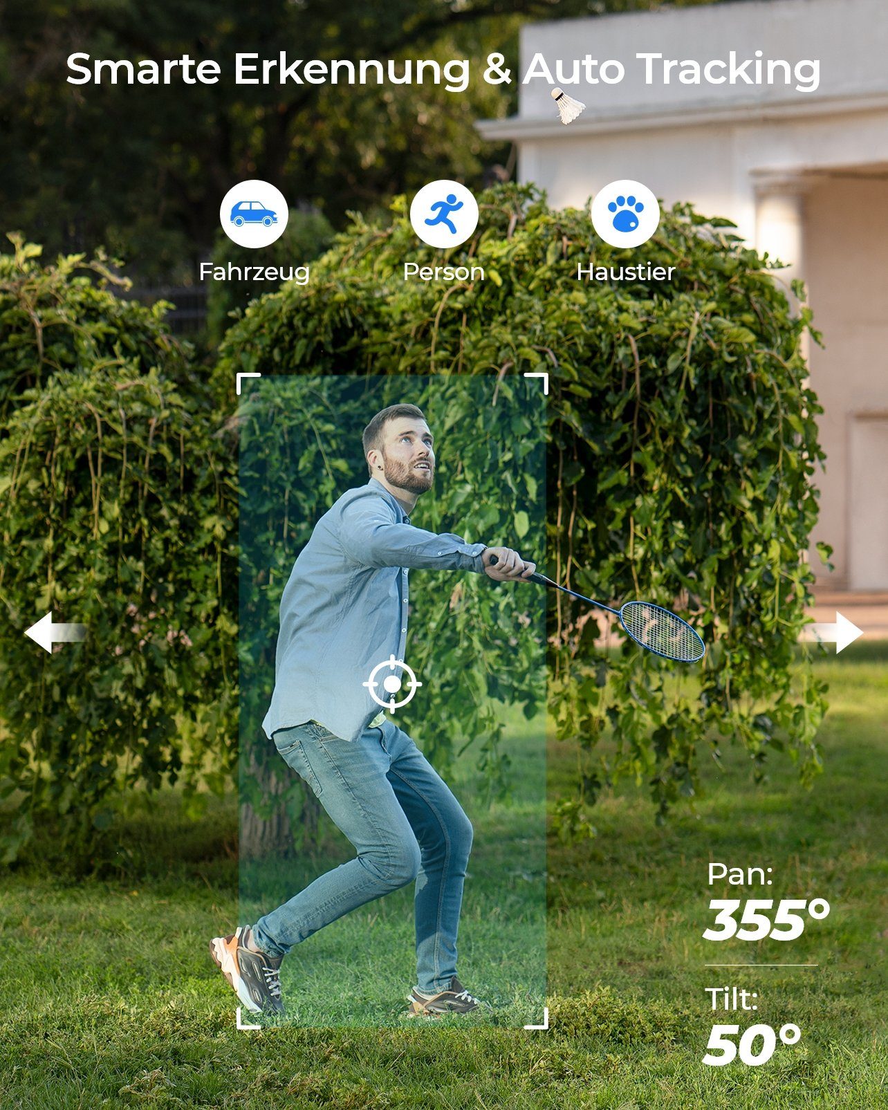 Reolink Überwachungskamera 4K 8MP PTZ Wi-Fi-6 (Außenbereich, Smarter Erkennung,3X optischer Zoom,Auto-Tracking, Farbige Nachtsicht)