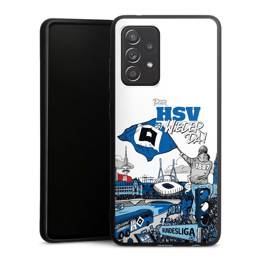 DeinDesign Handyhülle Hamburger SV Offizielles Lizenzprodukt Aufstieg, Samsung Galaxy A52s 5G Silikon Hülle Premium Case Handy Schutzhülle