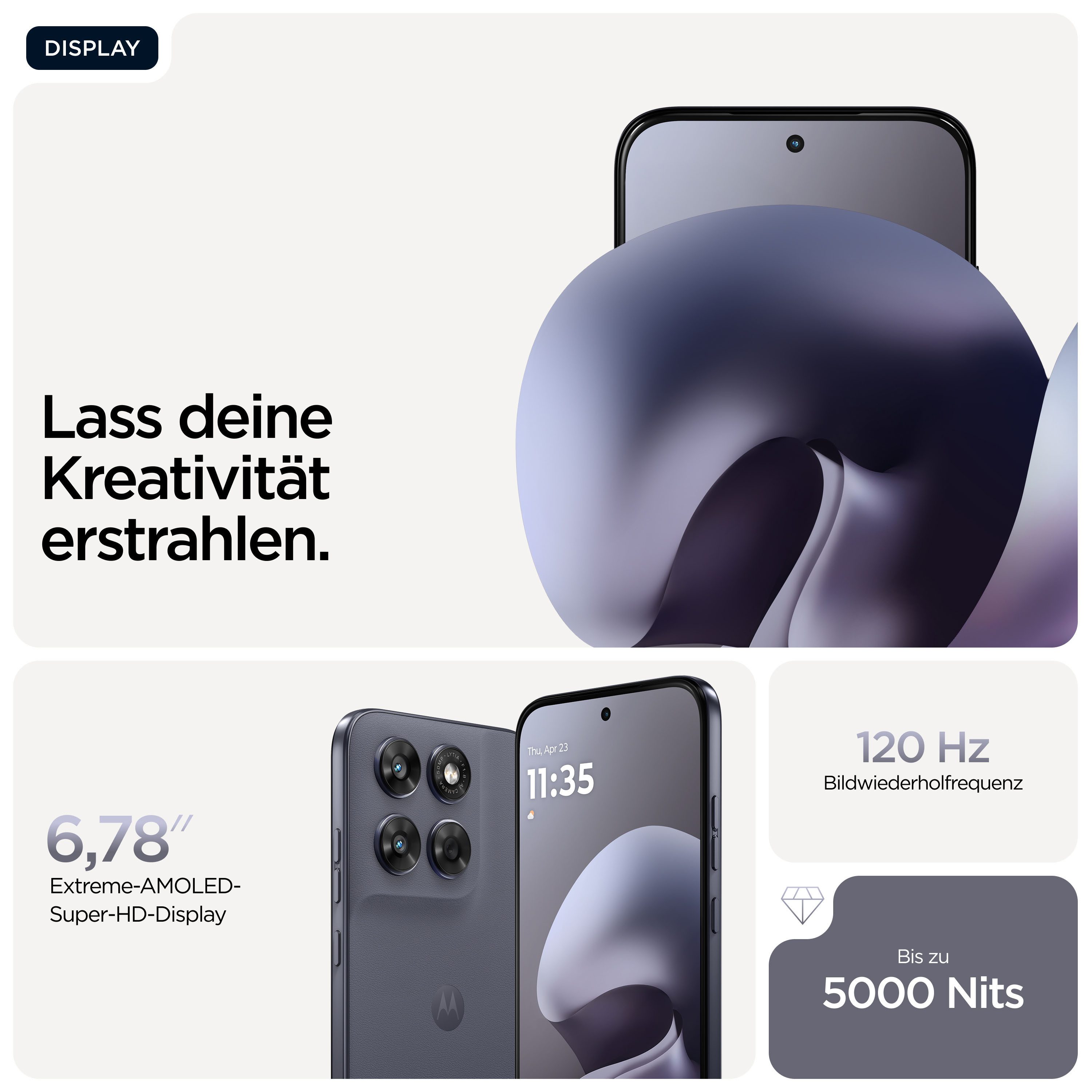 Motorola moto g67 Smartphone (17,22 cm/6,78 Zoll, 256 GB Speicherplatz, 50 MP Kamera) grau