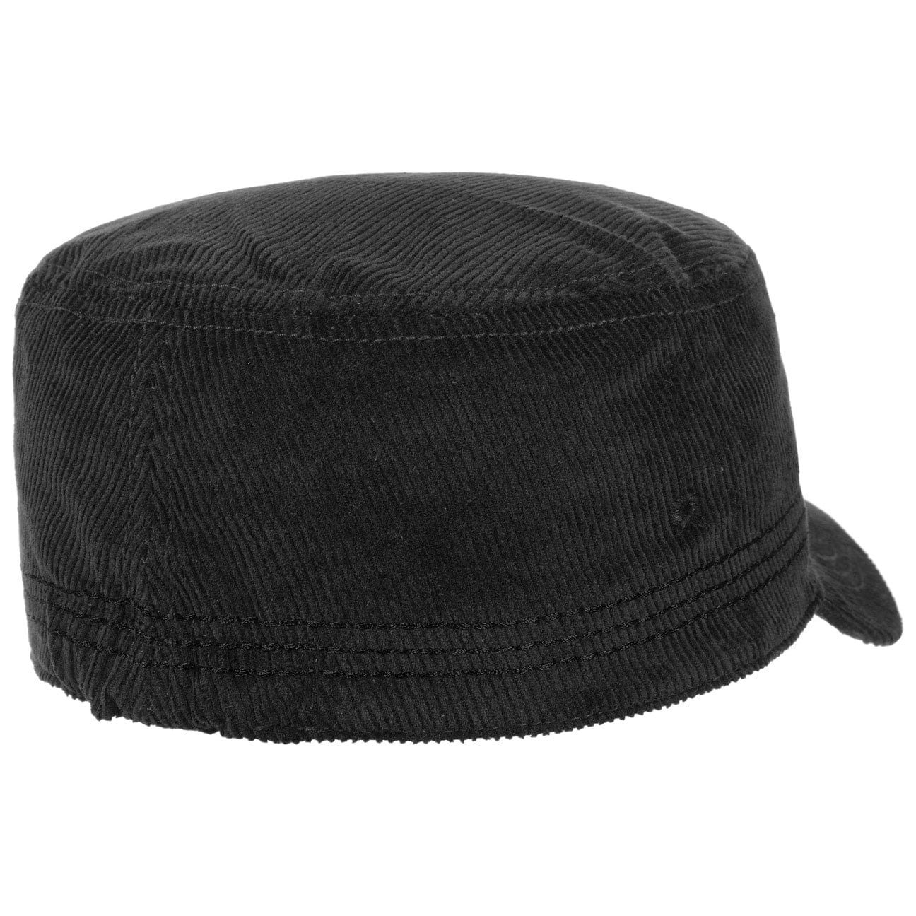 Lipodo Army Cap (1-St) Cordcap schwarz Schirm mit