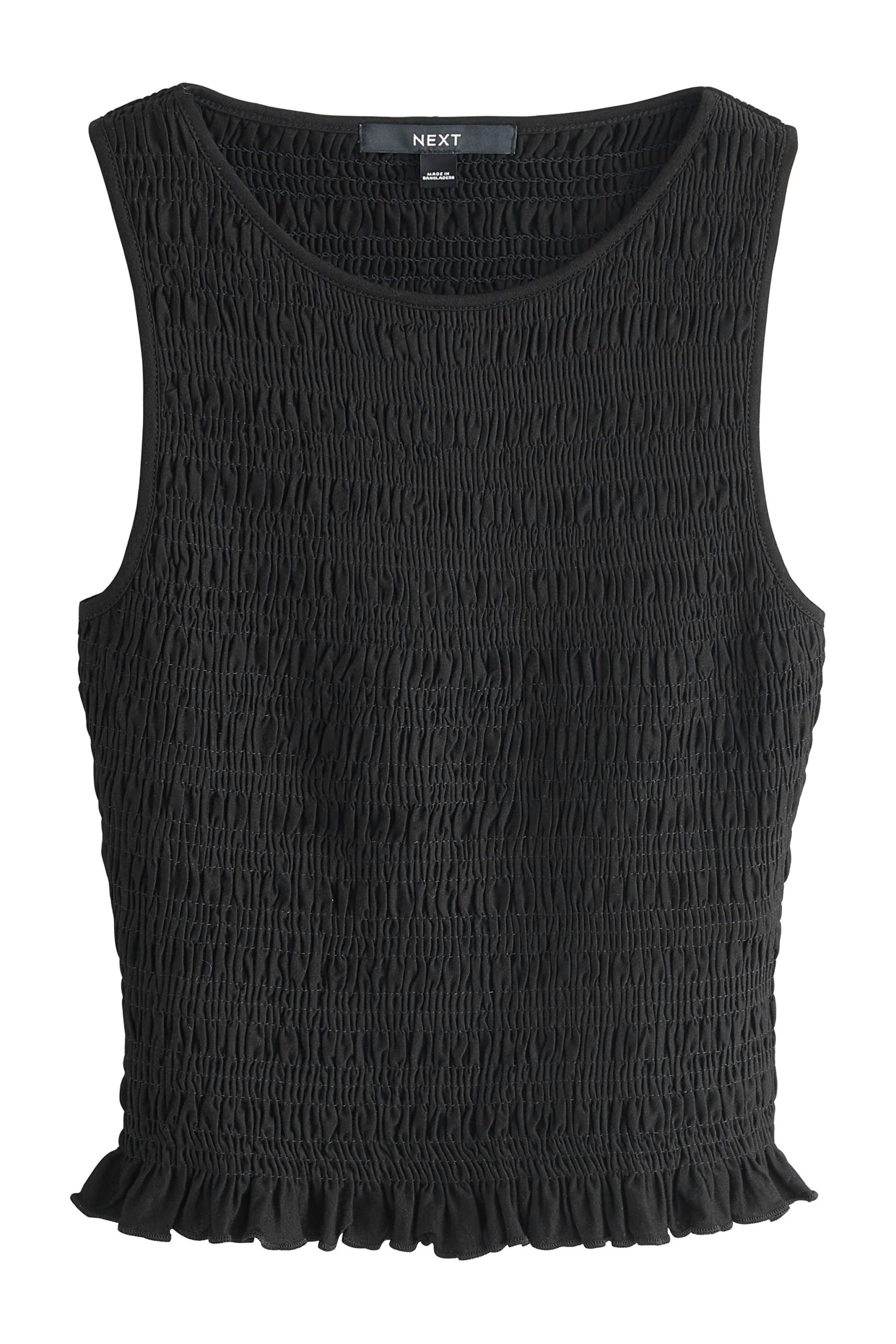 Next Kurzarmbluse Ärmelloses, gesmoktes Modal-Oberteil (1-tlg) günstig online kaufen