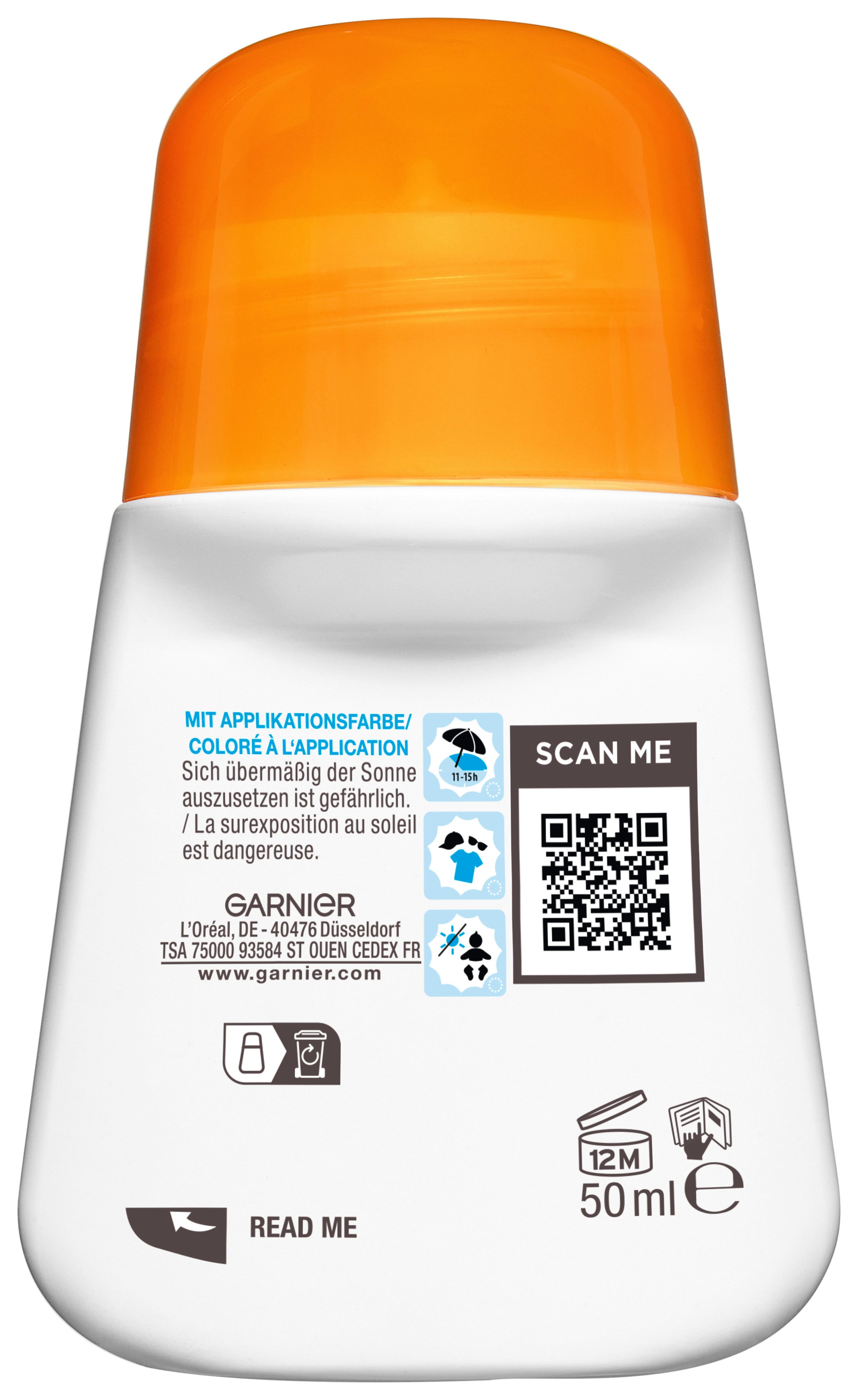 GARNIER Ambre Solaire Kids Sensitive expert+ Roll-On LSF 50+ Sonnenstift · 50 ml – Bild 4 von 5