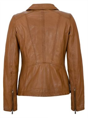 Jilani Lederjacke Enlil Echtleder Damen Lederjacke Lammnappa cognac