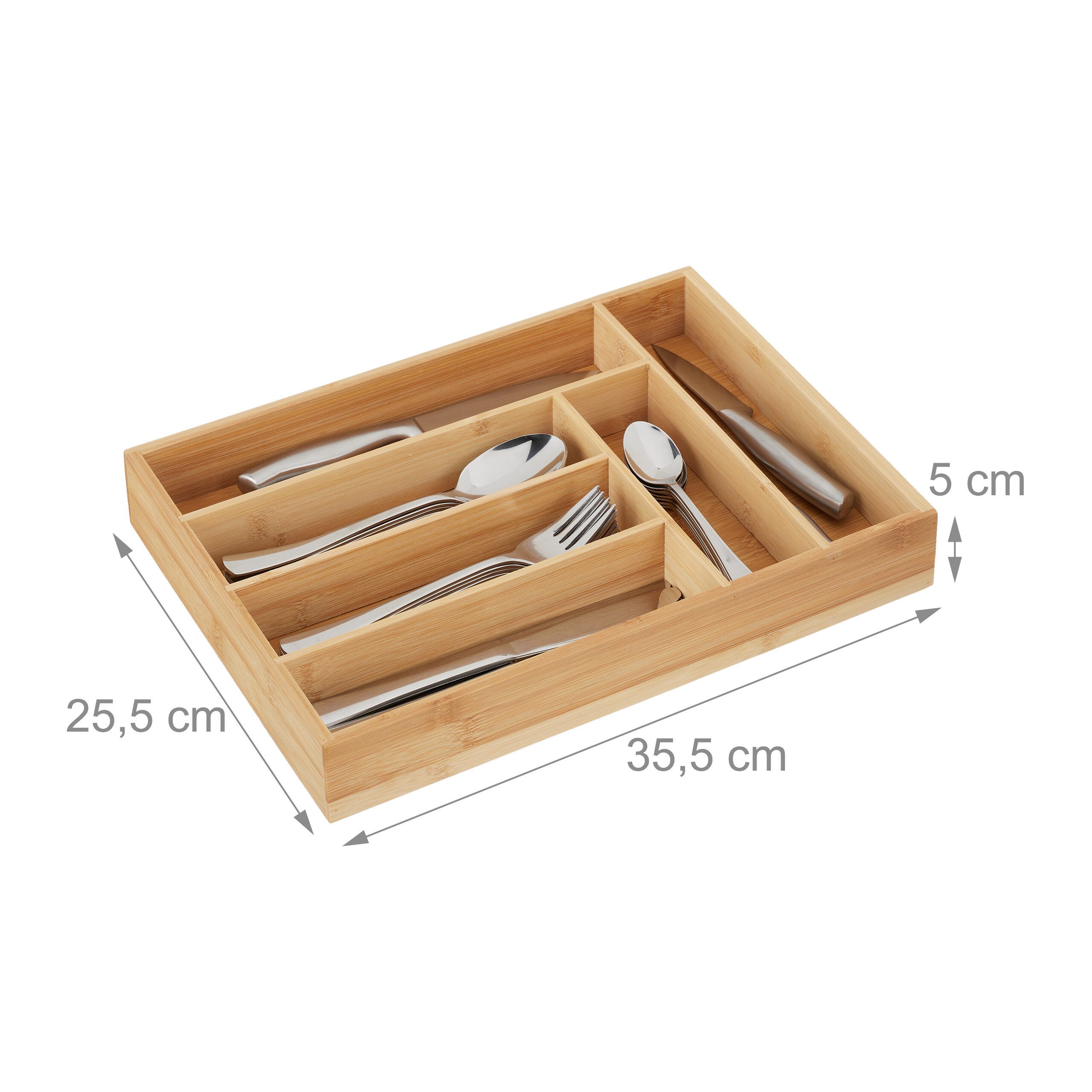 relaxdays Besteckkasten Bambus günstig online kaufen