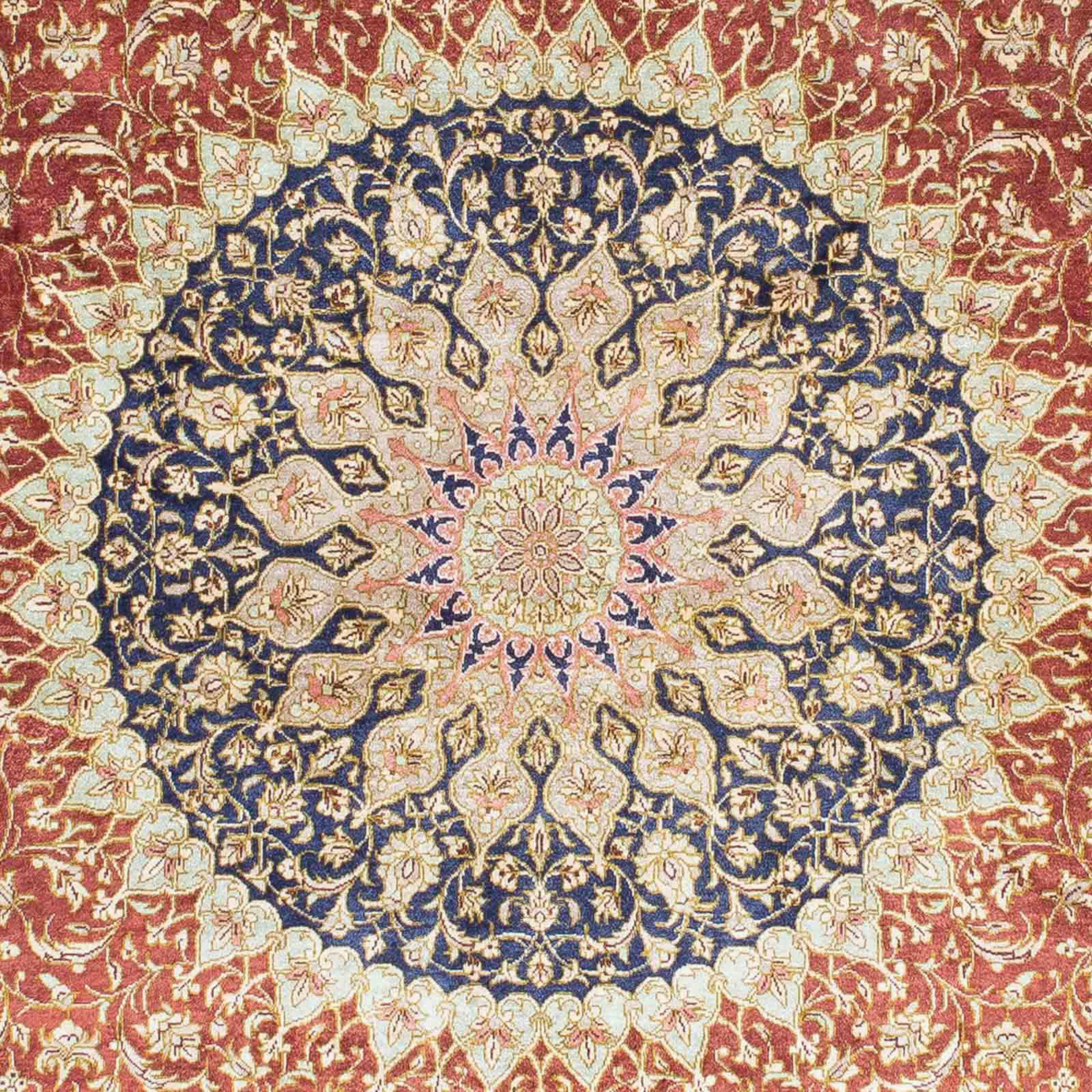 Orientteppich Perser - Ghom Handgeknüpft, rechteckig, 10 morgenland, mm, x 100 Wohnzimmer, Zertifikat - Höhe: cm 154 mit rost, Einzelstück 