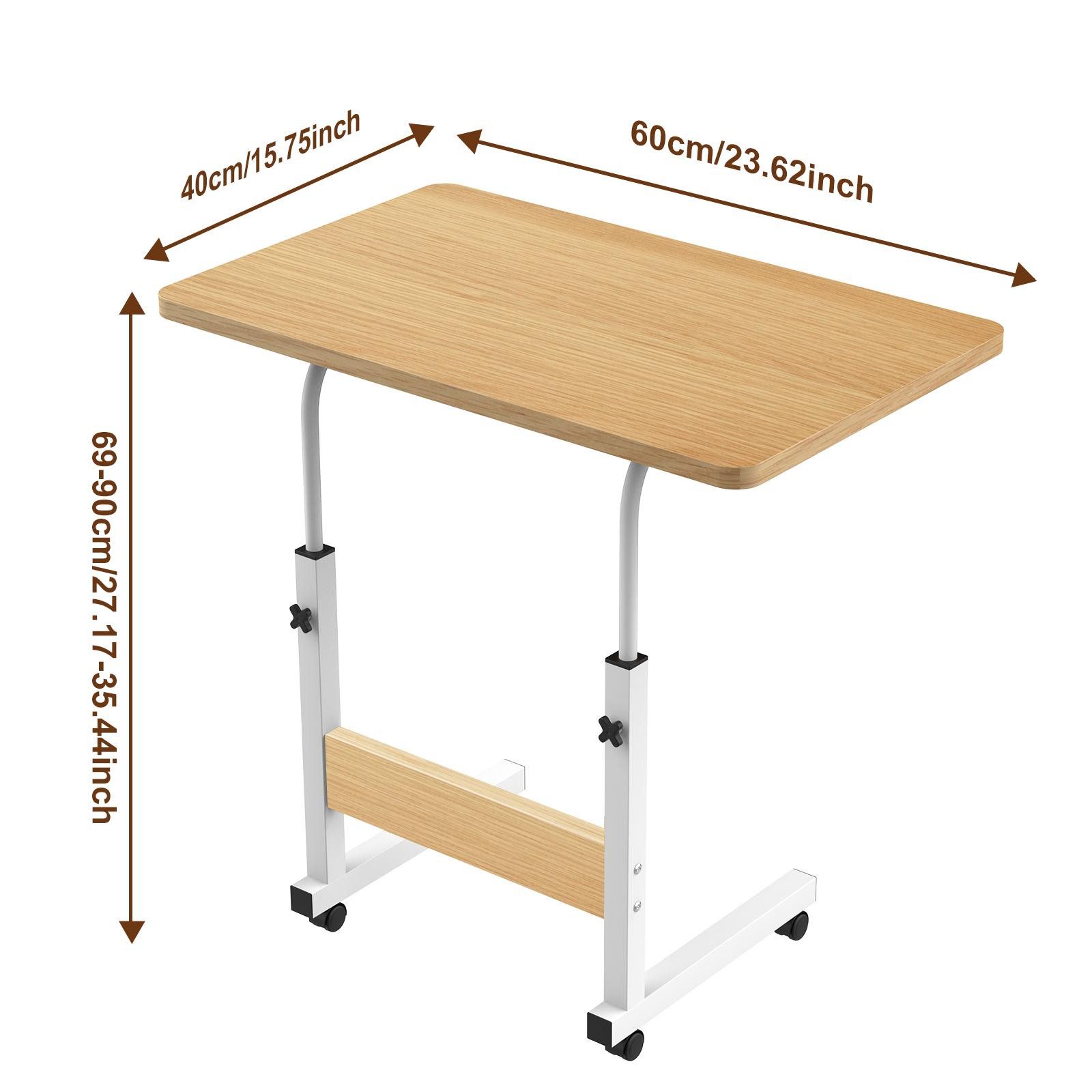 JEOBEST Computertisch Beistelltisch Höhenverstellbar (69-90cm) Laptoptisch günstig online kaufen