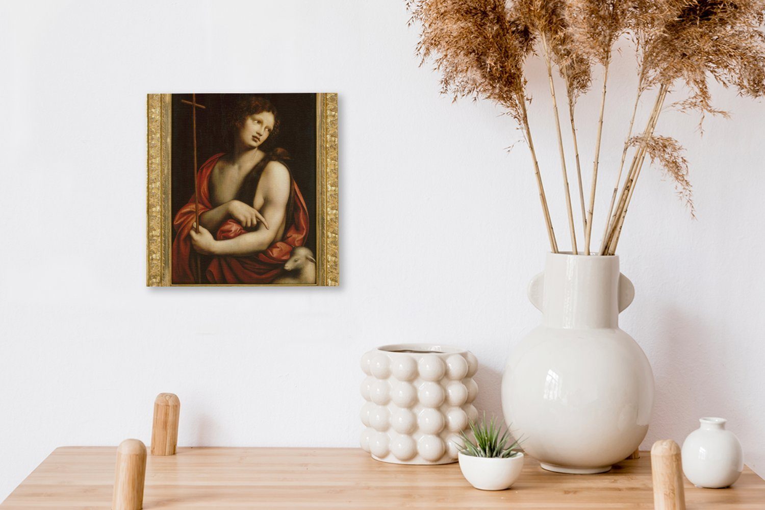 OneMillionCanvasses® Leinwandbild Der heilige Johannes St), für Täufer Bilder der Schlafzimmer - Vinci, Leinwand da Leonardo Wohnzimmer (1