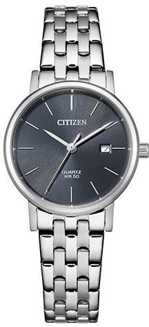 Citizen Quarzuhr EU6090-54H, Armbanduhr, Damenuhr, Edelstahlarmband, Datum