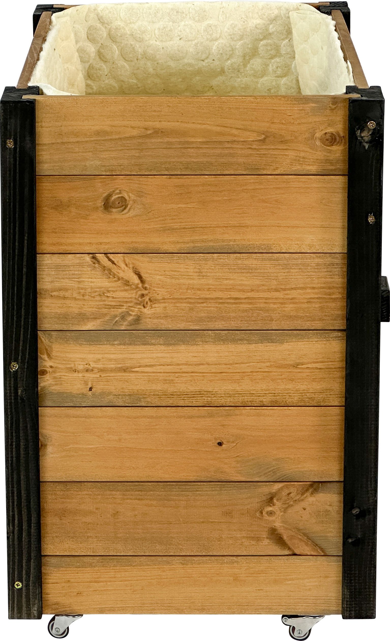 dobar green label Hochbeet rollbar, mit Staufach, inkl. Schafswolle, Gr. M, Maße: ca. 60 x 40 x 62 cm bei einem Gewicht von ca. 11,20 kg
