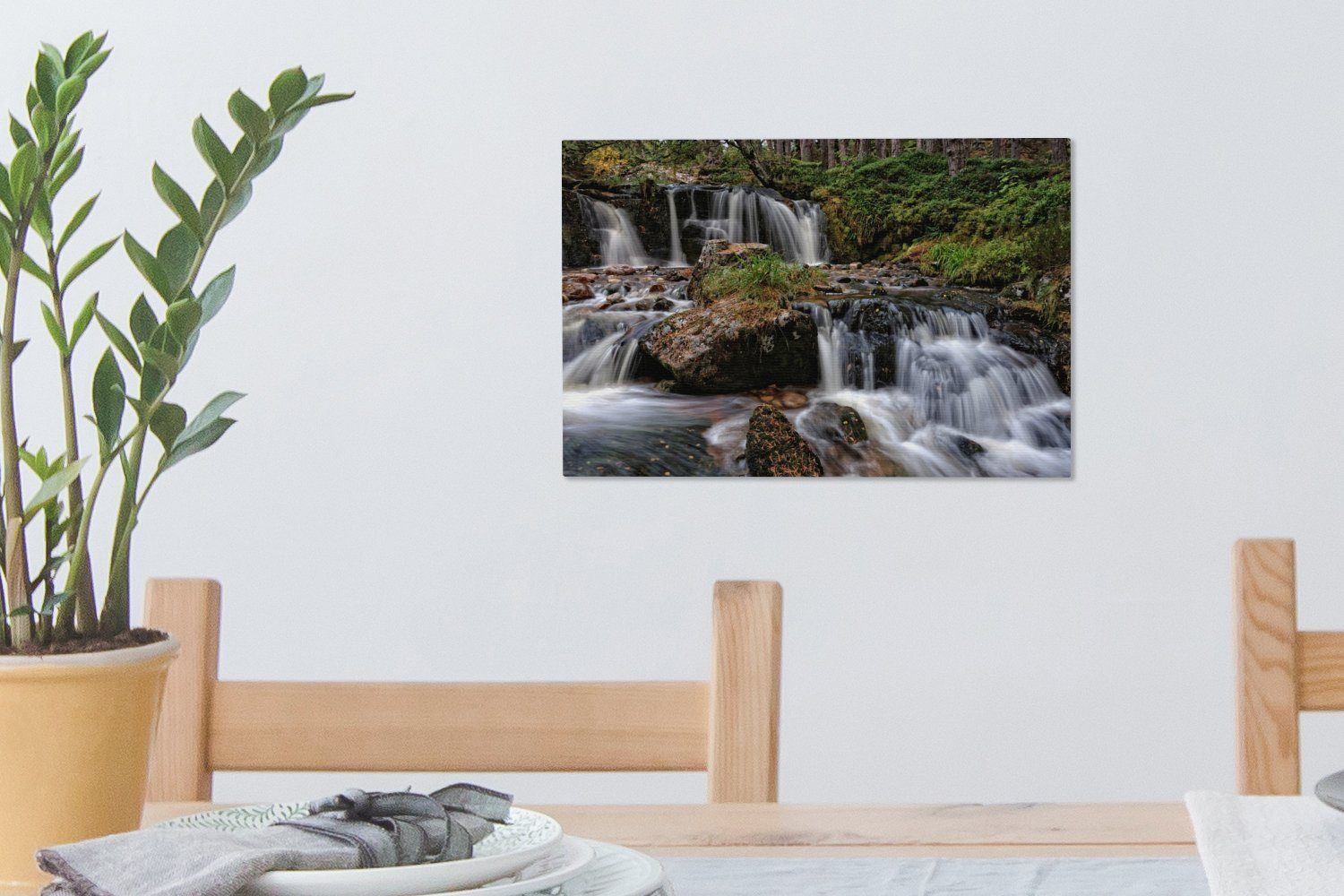 St), im Cairngorms-Nationalpark Leinwandbilder, OneMillionCanvasses® 30x20 Wasserfälle cm Schottland, Tosende Leinwandbild Aufhängefertig, (1 Wandbild in Wanddeko,