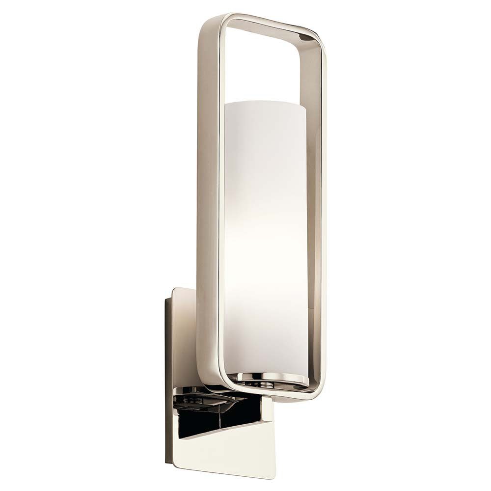 Elstead LIGHTING Wandleuchte, Leuchtmittel nicht inklusive, Wandlampe Leuchte Flurleuchte verstellbar Glas Nickel Treppenleuchte H