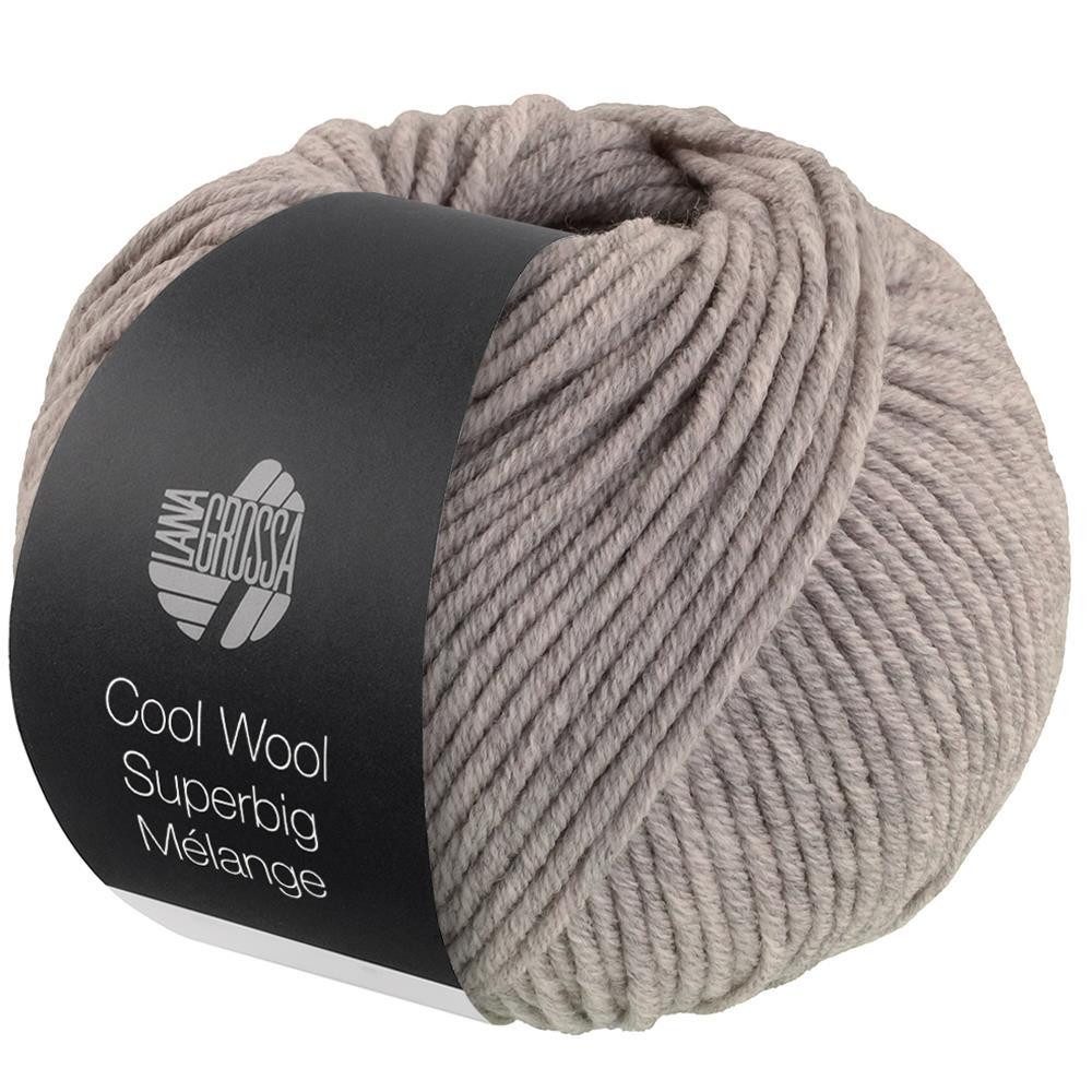 LANA GROSSA Cool Wool Superbig Melange 0215 graubeige meliert Häkelwolle, 80 m