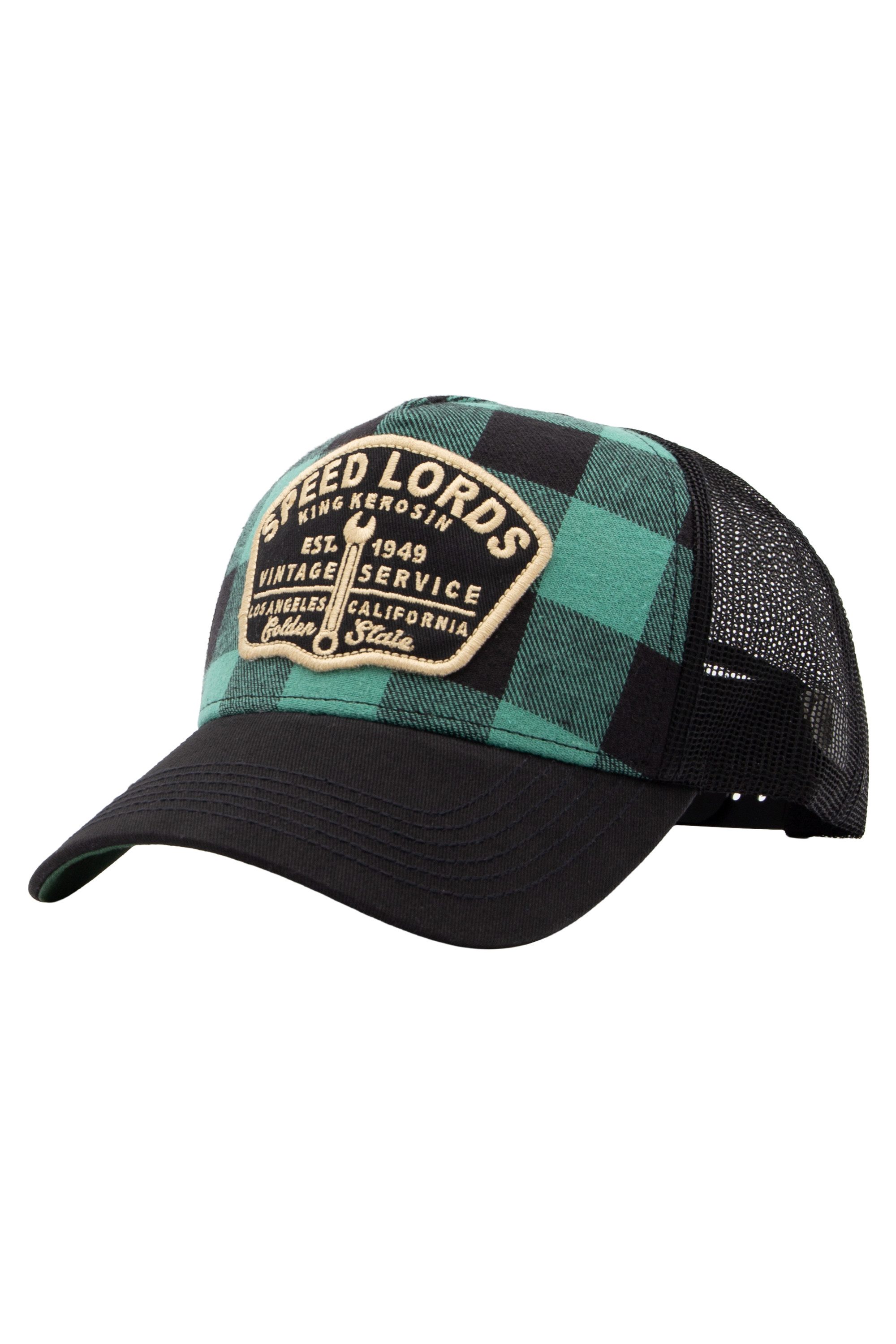 KingKerosin Trucker Cap Speed Lords (1-St) mit Karo-Front