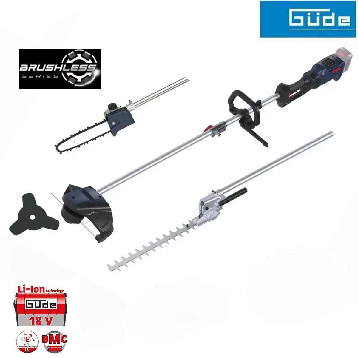 Güde Akku-Motorsense Akku 18V Freischneider Trimmer Heckenschere Astkettensäge (ohne Akku)