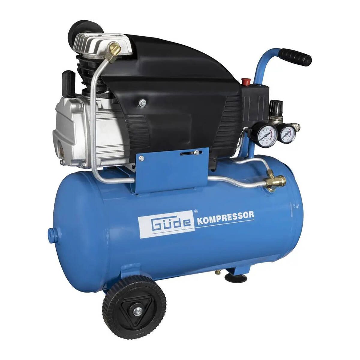 Güde Kompressor 231/10/24, 1500 W, Set, inkl. Ausblaspistole, Reifenfüller, Adapter-Sets, Spiralschlauch, integrierter Luftfilter, Ablassschraube