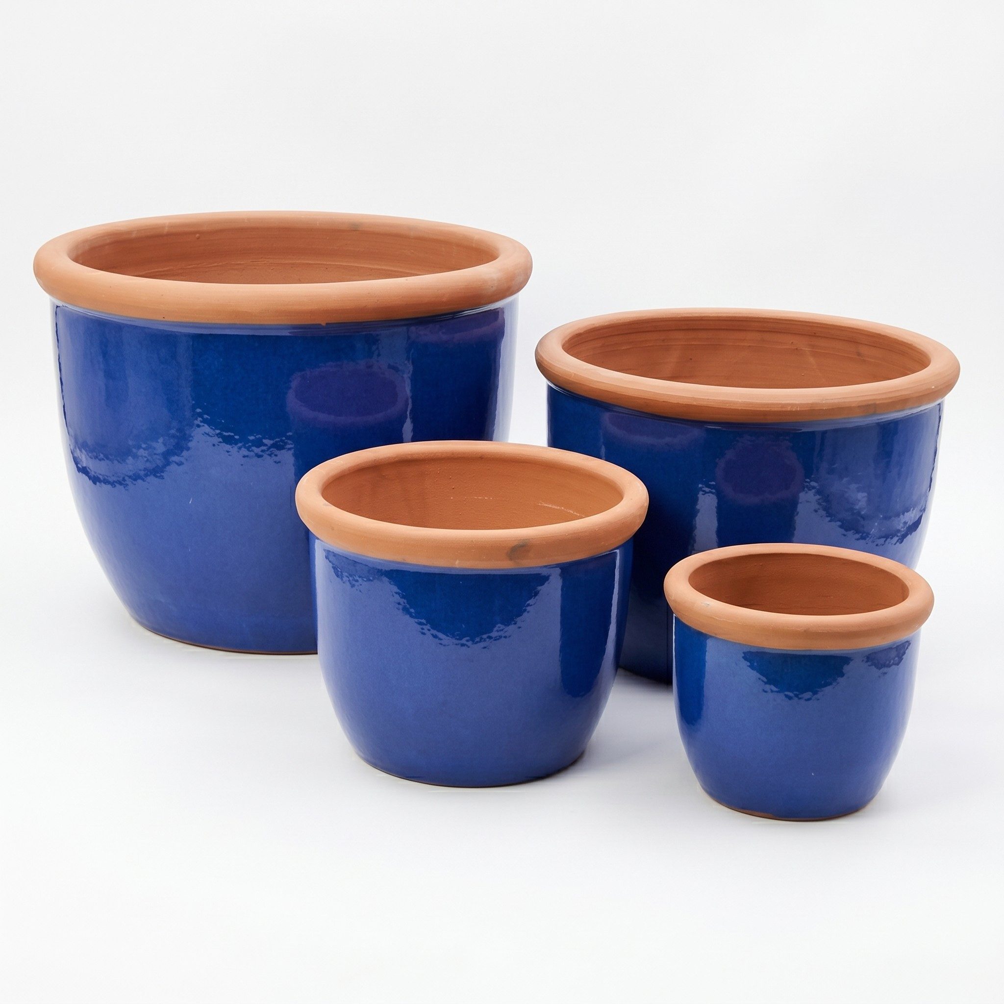 Teramico Blumentopf Pflanztopf Keramik FARMER Royalblau – Ø 19 x 16 cm (1 St), Frostfest, UV-Fest