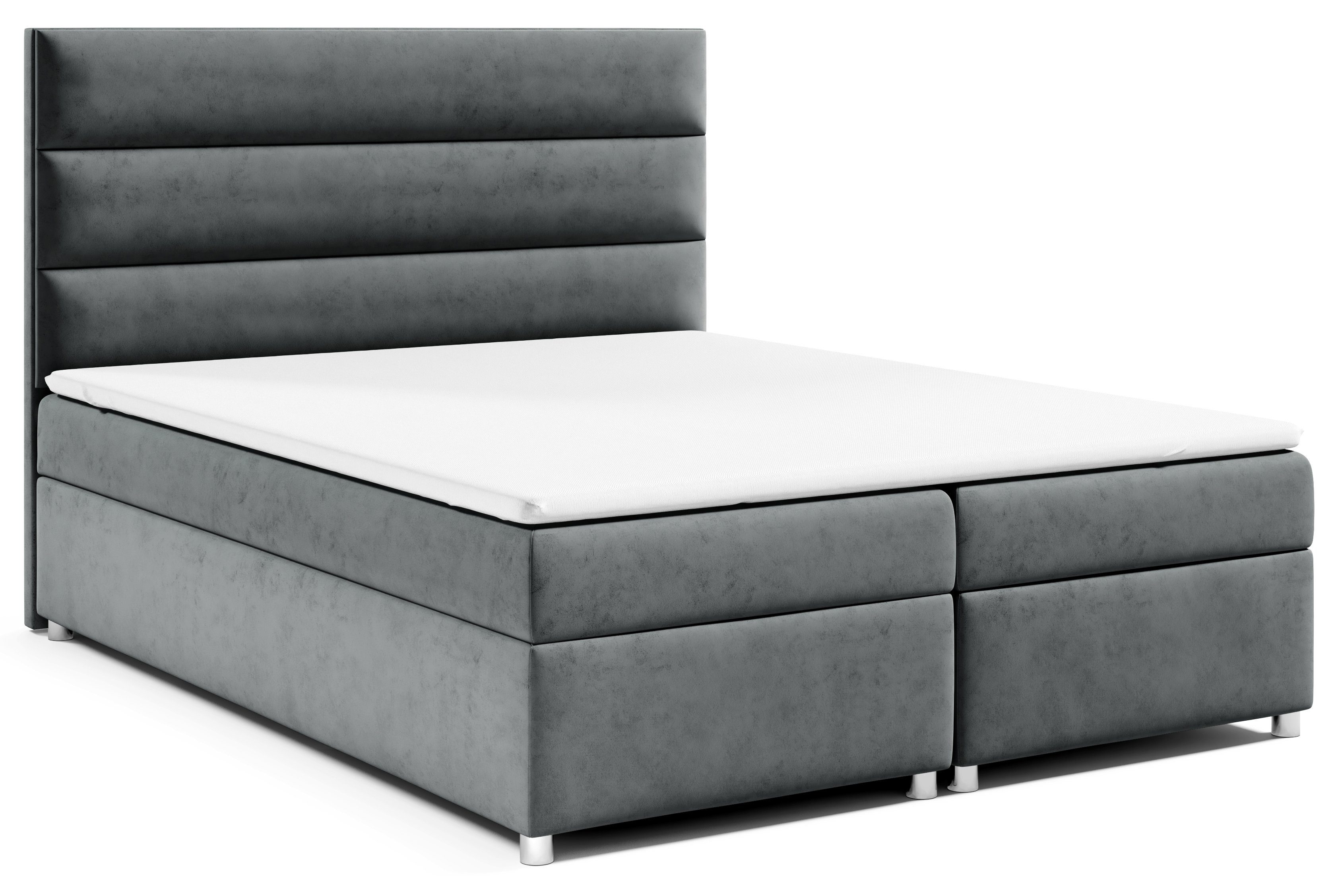 Boxspringbett mit Bettkasten Trinity K1 Bonell-Matratze inkl. 7 cm Topper