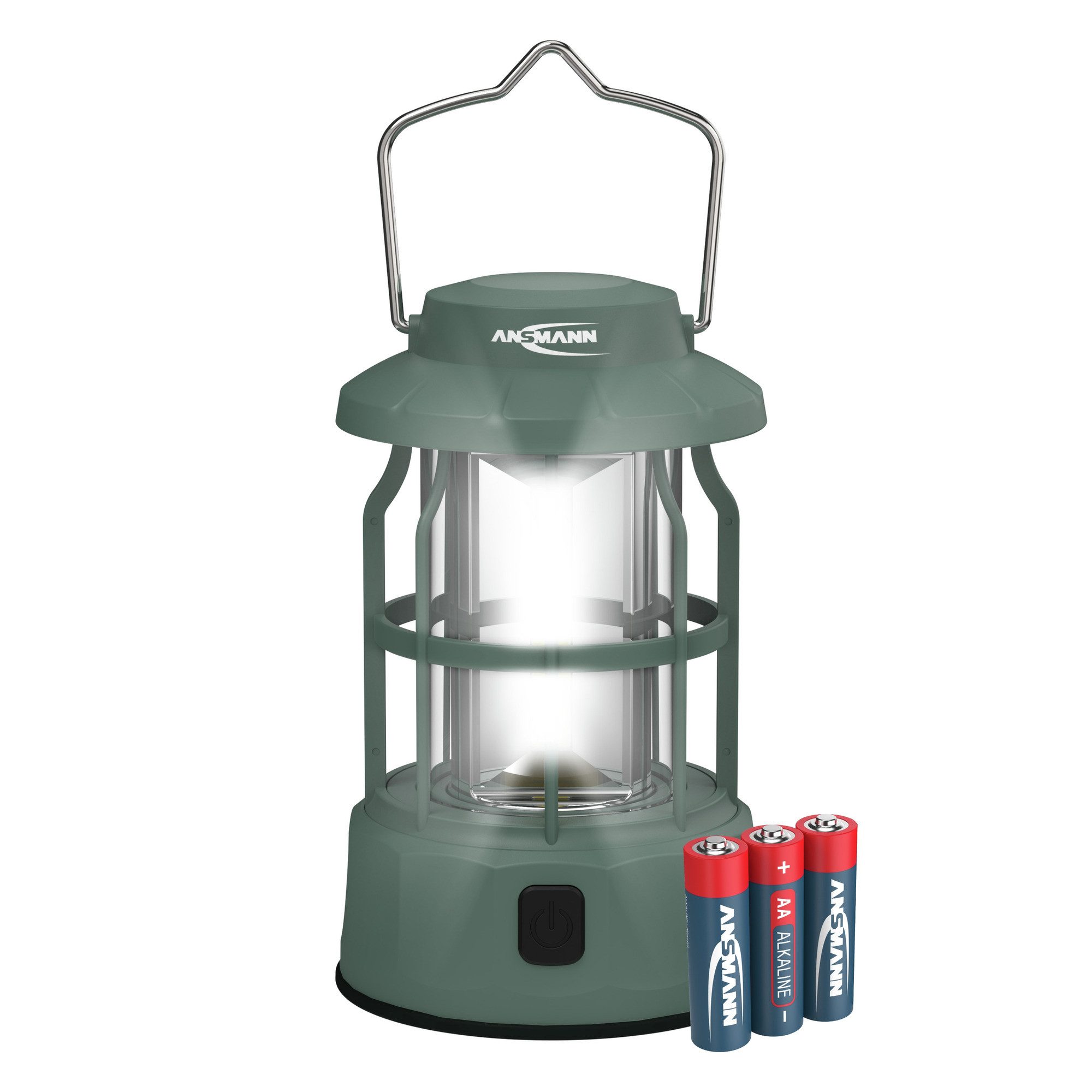 ANSMANN AG LED Gartenleuchte LED Campinglampe, akkubetriebene Outdoor Laterne mit 3 Leuchtmodi