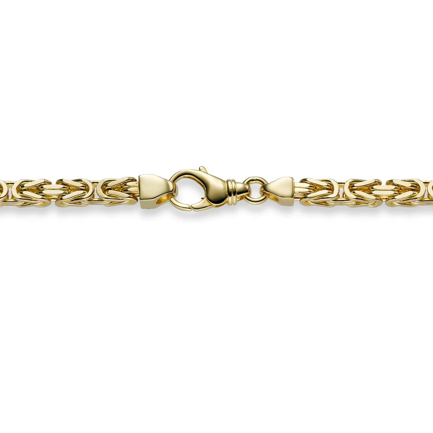 HOPLO Goldarmband Goldkette Königskette Länge 22cm - Breite 5,0mm - 750-18 Karat Gold, Made in Germany
