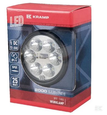 Kramp LED Scheinwerfer Kramp LED Arbeitsscheinwerfer 25W 2000lm Punktstrahler LA10012