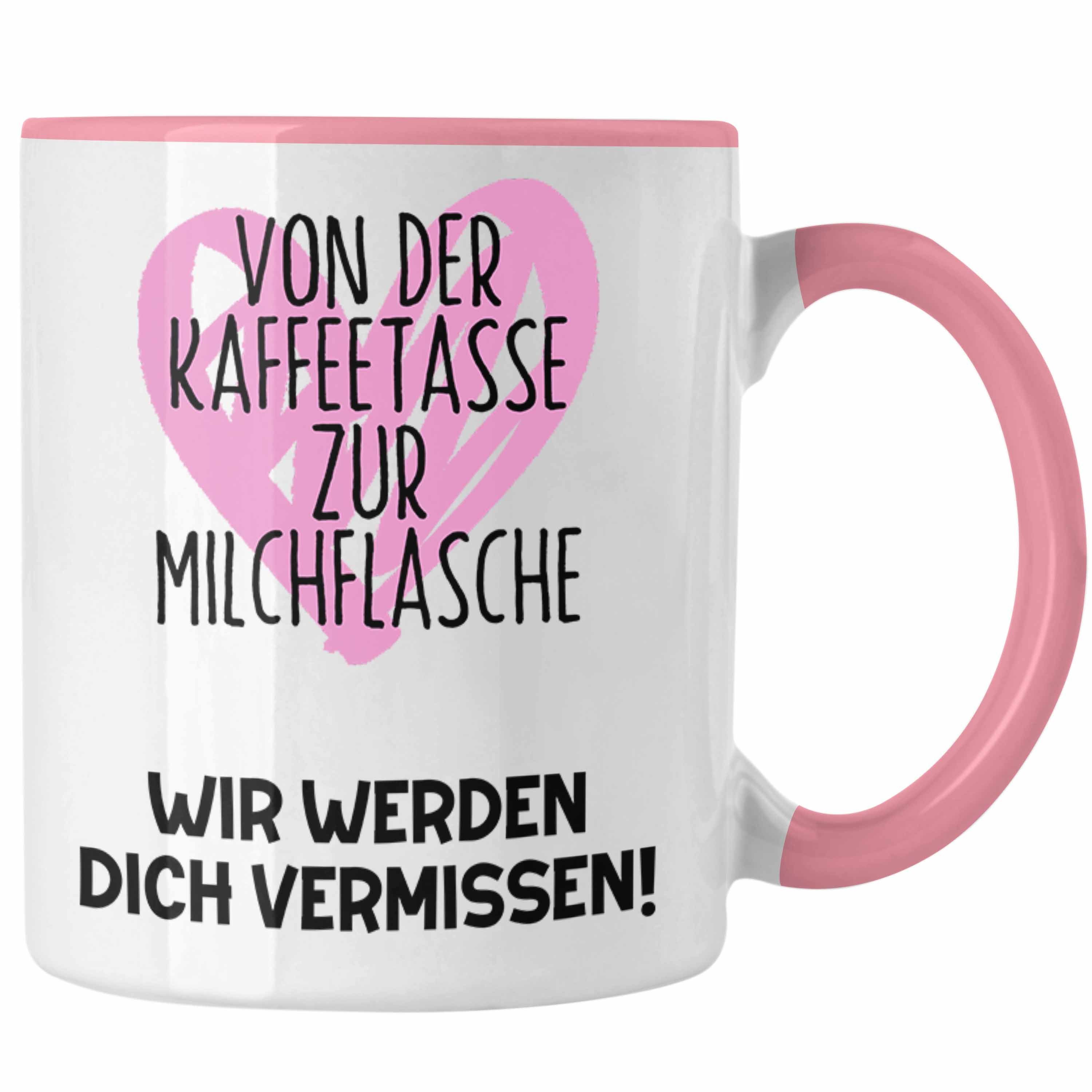 Trendation Tasse Mutterschutz Geschenk Kollegin Tasse Abschied Werdende Mama Abschieds Rosa