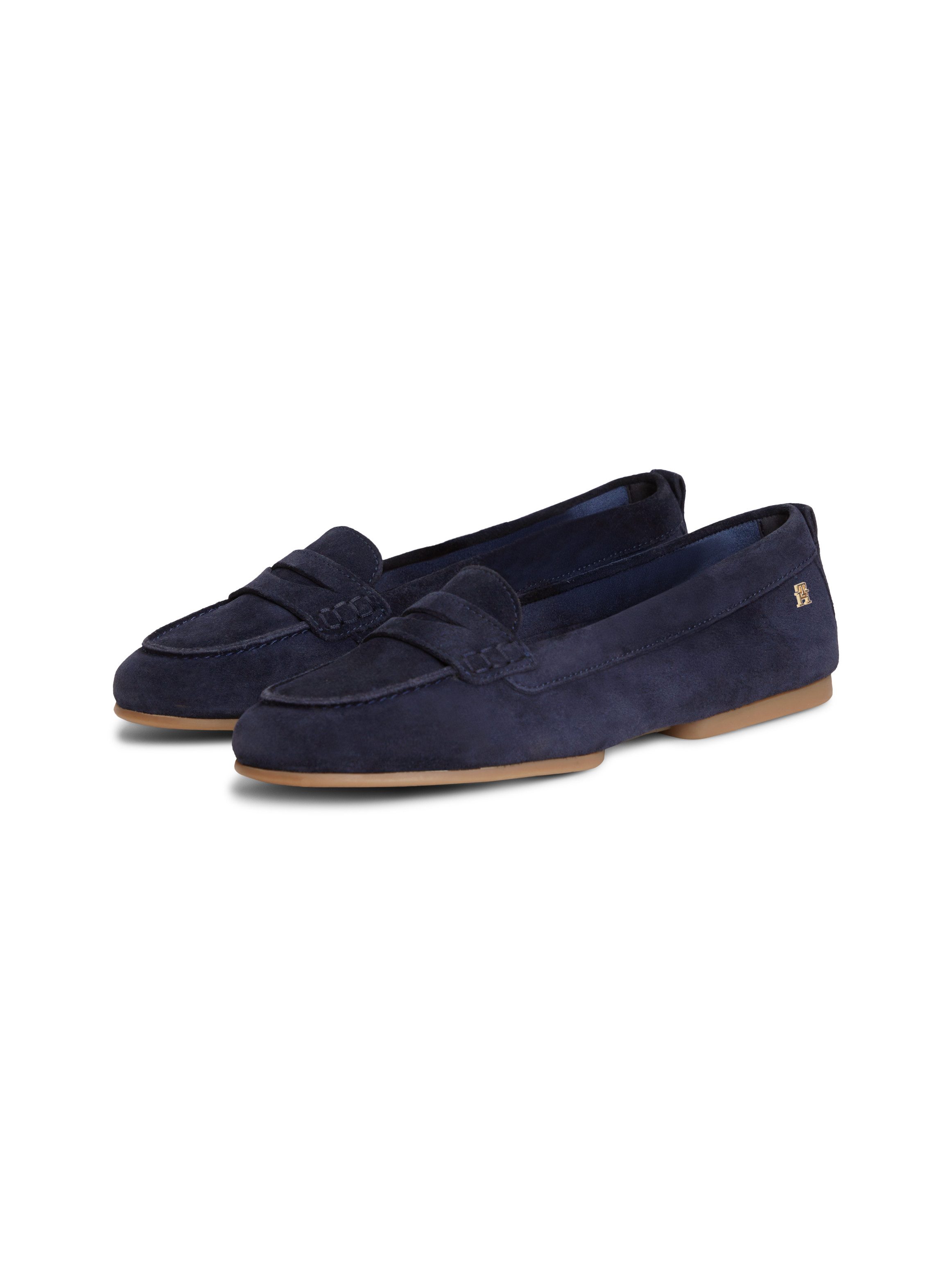 Tommy Hilfiger TH FLEX SUEDE LOAFER BALLERINA Loafer Schlupfschuh, Slipper, Pennyloafer im Mokassin-Stil