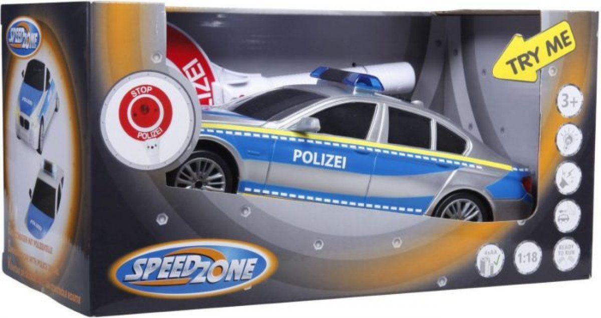 Vedes Spielzeug-Auto CL Polizeiauto mit Polizeikelle chrom