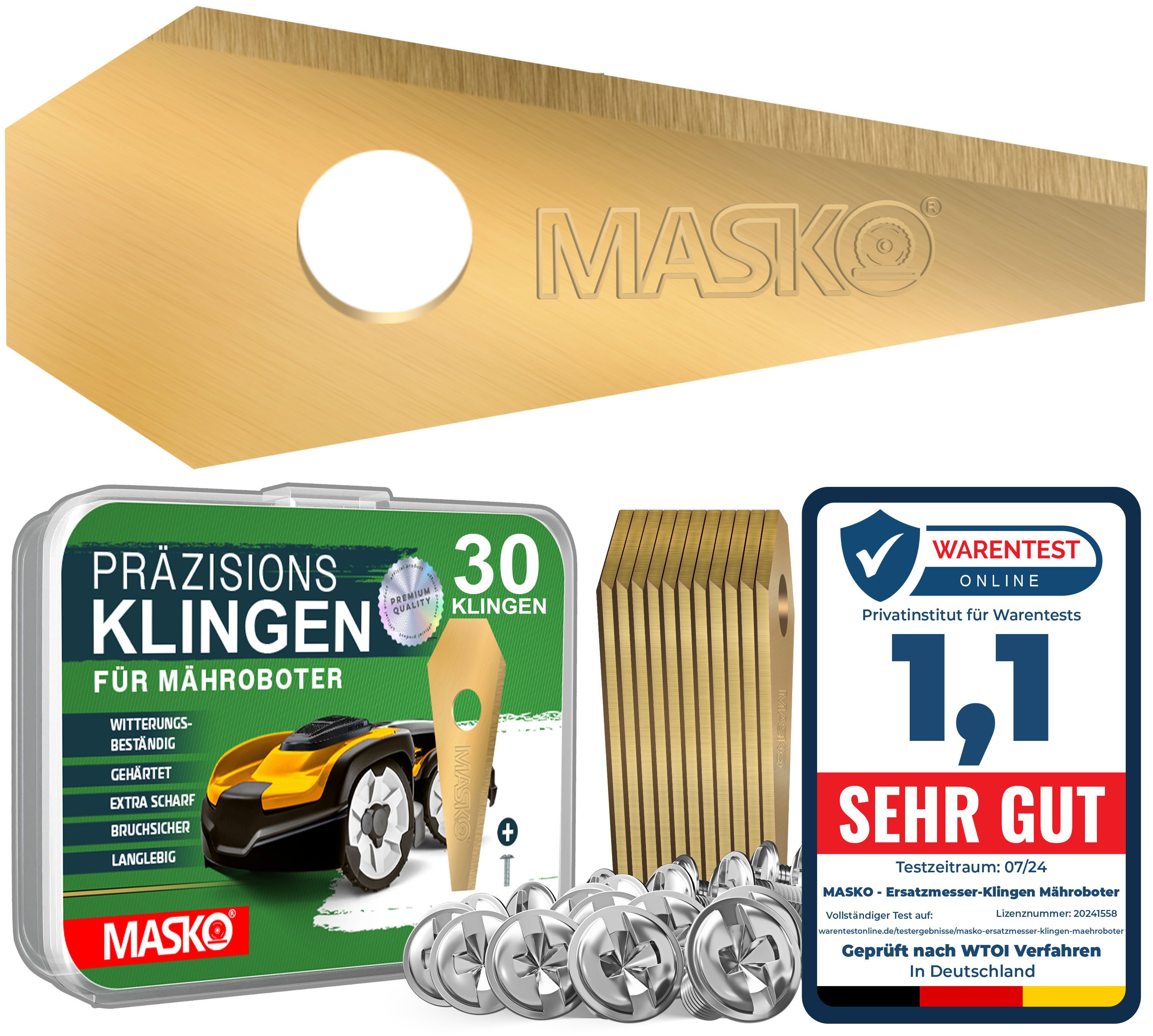 MASKO Mährobotermesser (30-St), Ersatzmesser Klingen für günstig online kaufen