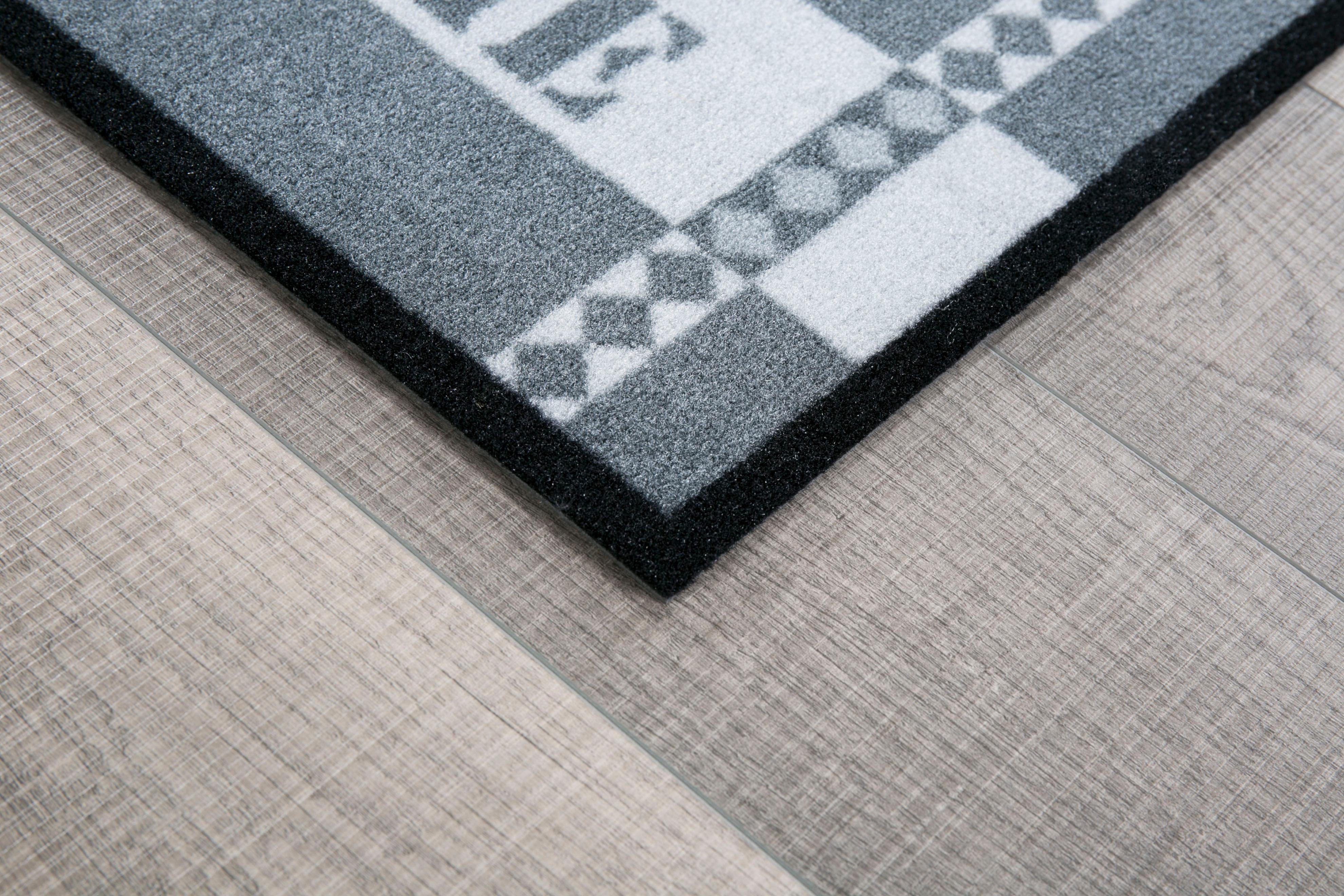 Fußmatte Metropolitan, Welcome, Andiamo, Spruch, Höhe: 4 rechteckig, schwarz rutschhemmend, waschbar mm, mit Schmutzfangmatte