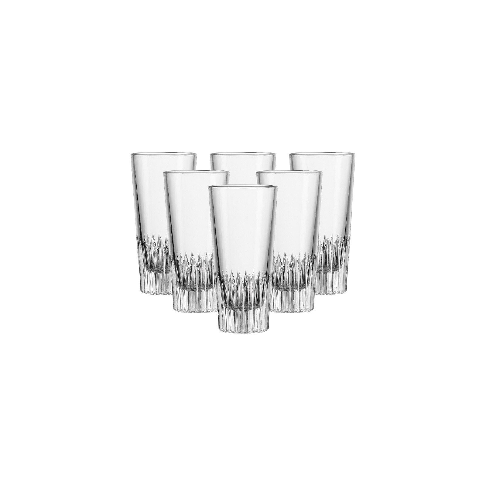 Ritzenhoff & Breker Longdrinkglas Bergamo Schnapsgläser 70 ml 6er Set, 6-tlg., Glas