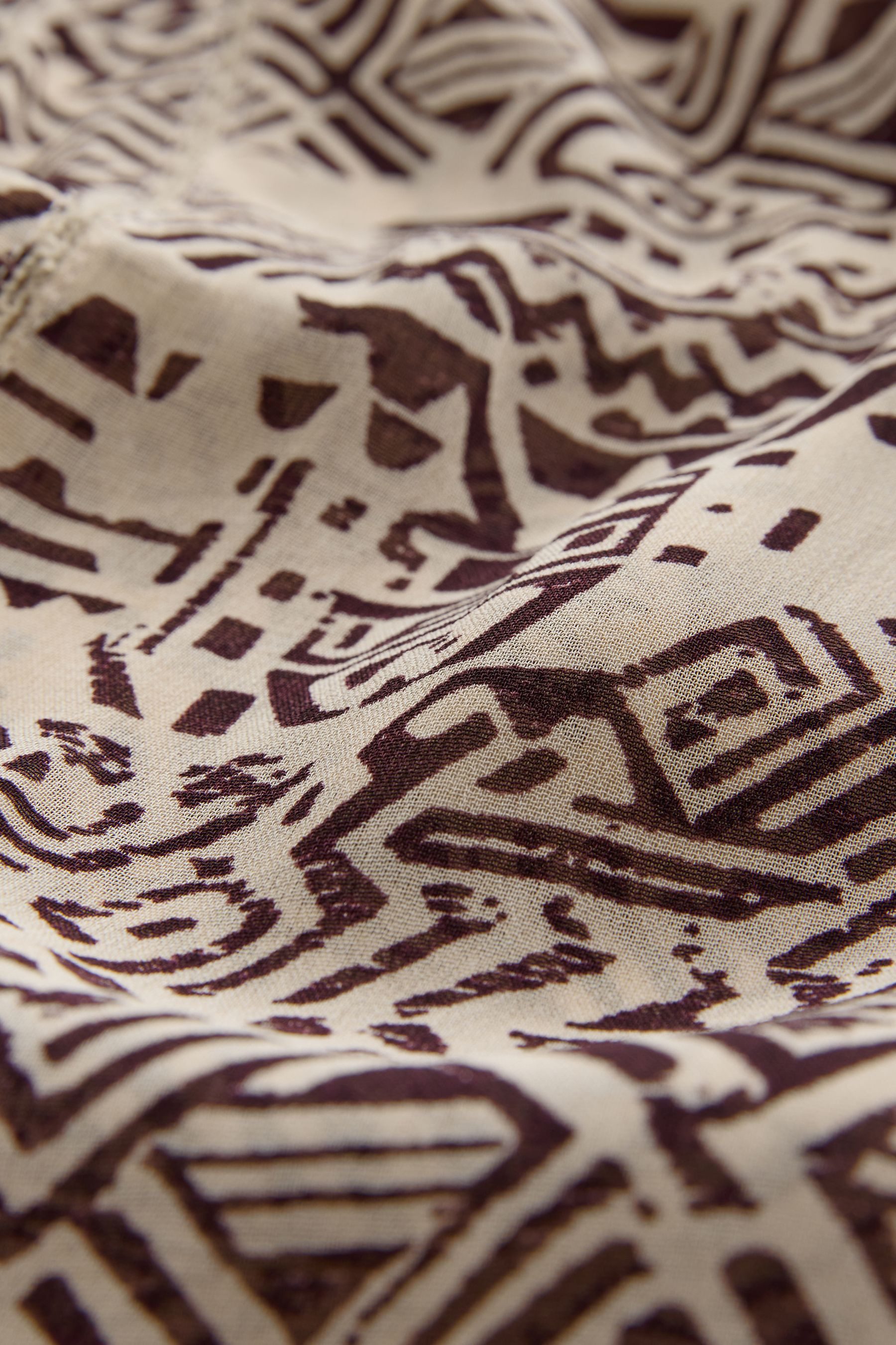 Next Langarmbluse Langärmelige Bluse mit Print, Biesen und Rüschen (1-tlg) günstig online kaufen