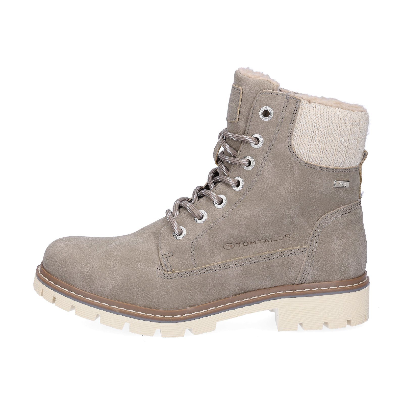 TOM TAILOR Schnürboots Damen Schnürboot taupe Tom grey Tailor