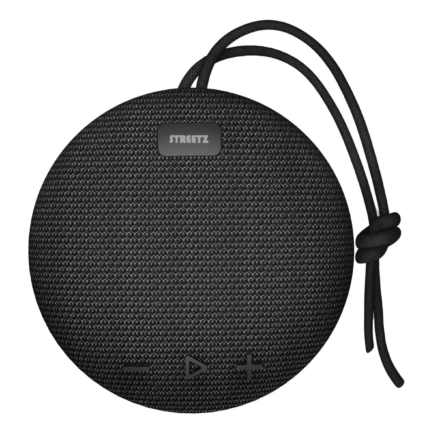 STREETZ Kompakter 5W Bluetooth Speaker mit TWS und IPX7 Lithium Akku Bluetooth-Lautsprecher (Bluetooth, 5 W, Subwoofer, Hochtöner, wasserdicht, inkl. 5 Jahre Herstellergarantie) schwarz