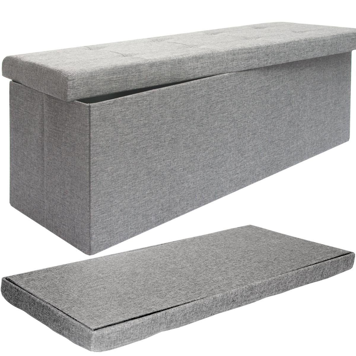 DuneDesign Sitzbank mit Stauraum - 110x38x38 Polsterbank mit Aufbewahrungsb günstig online kaufen