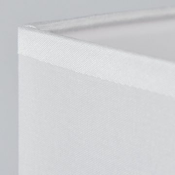 hofstein Tischleuchte moderne Nachttischlampe aus Holz/Stoff in Natur/Weiß, ohne Leuchtmittel, eckige mit Schirm aus Stoff, Höhe 30 cm, m. An-/Ausschalter, 1 x E27
