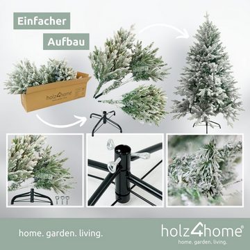 holz4home Künstlicher Weihnachtsbaum PE + PVC inkl. Lichterkette