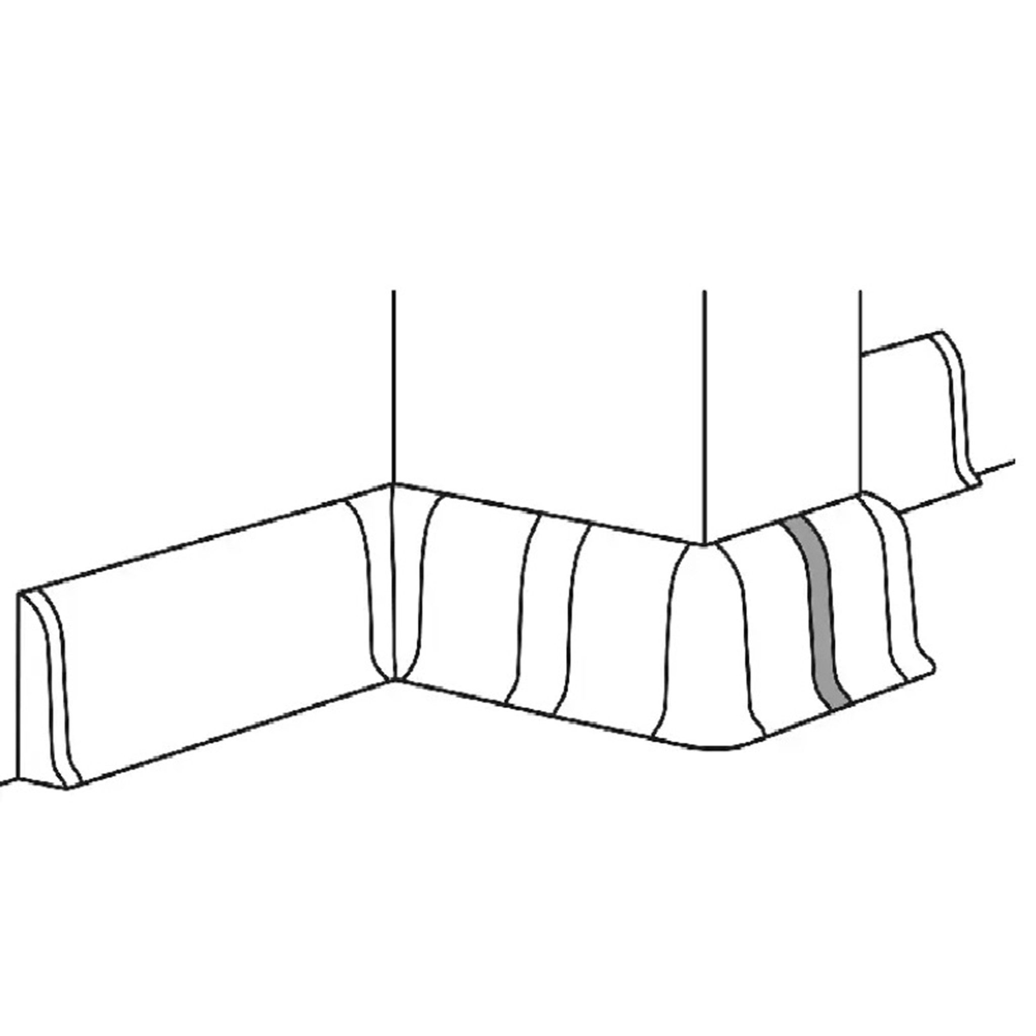 SN DECO GROUP Sockelleisten-Zwischenstücke SN Deco - Sockelleisten Verbindungselement, 4 Stück Zwischenstucke fur SN Deco VKP Sockelleisten, Kunststoff (PVC)