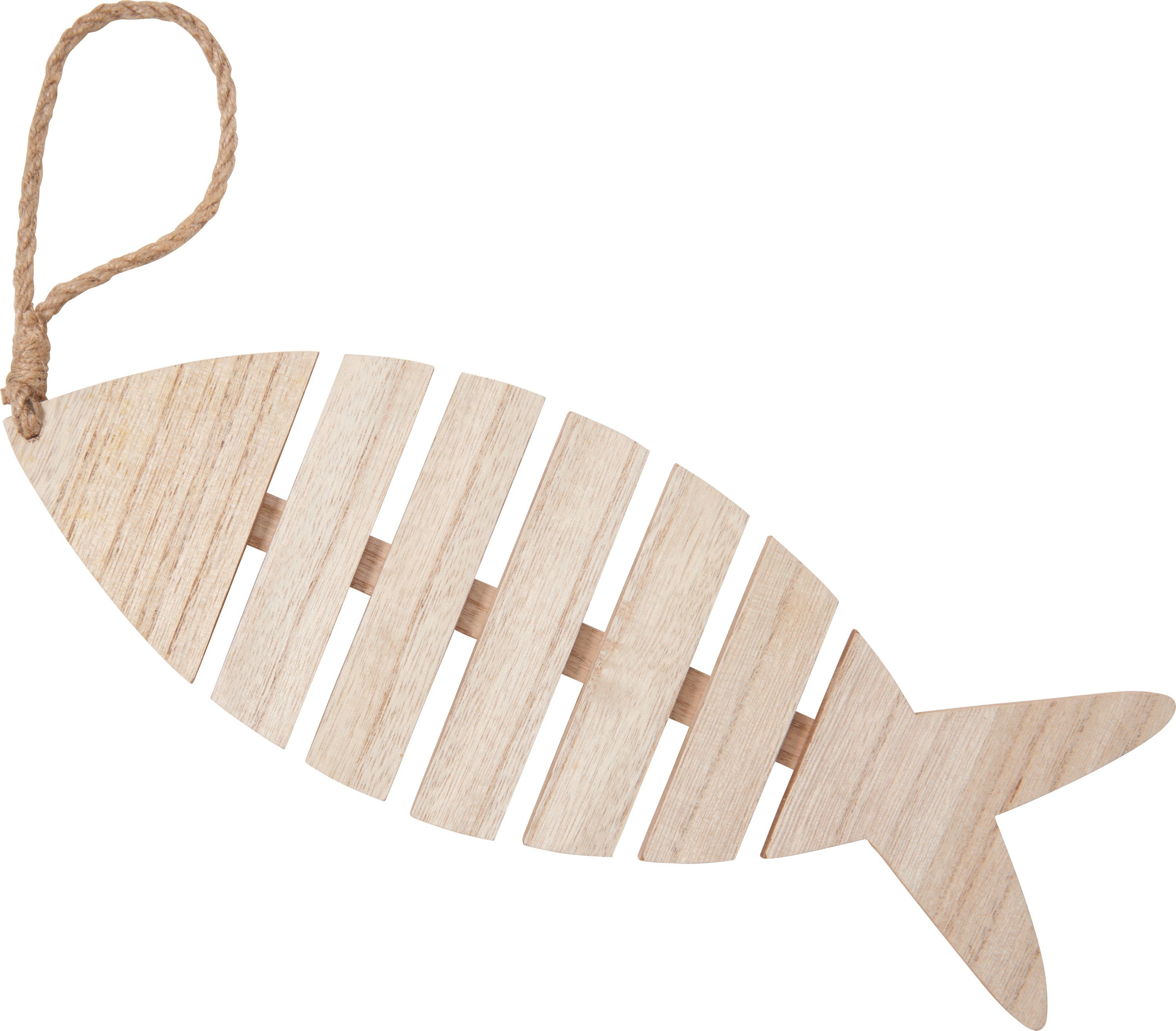 VBS Dekoobjekt Schild Fisch Strandliebe, 34 cm x 12 cm