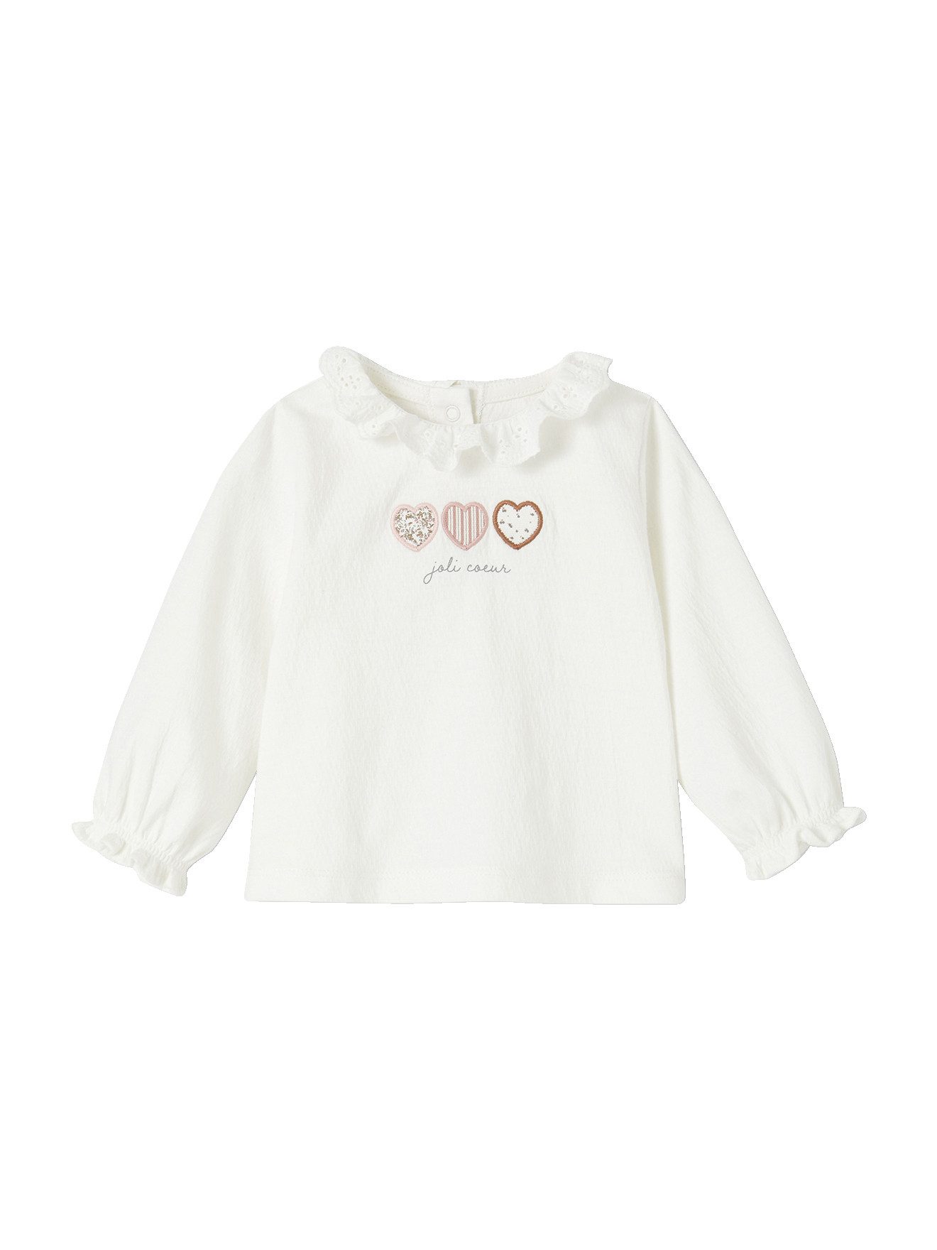 Langarmshirt Baby Shirt mit Kragen