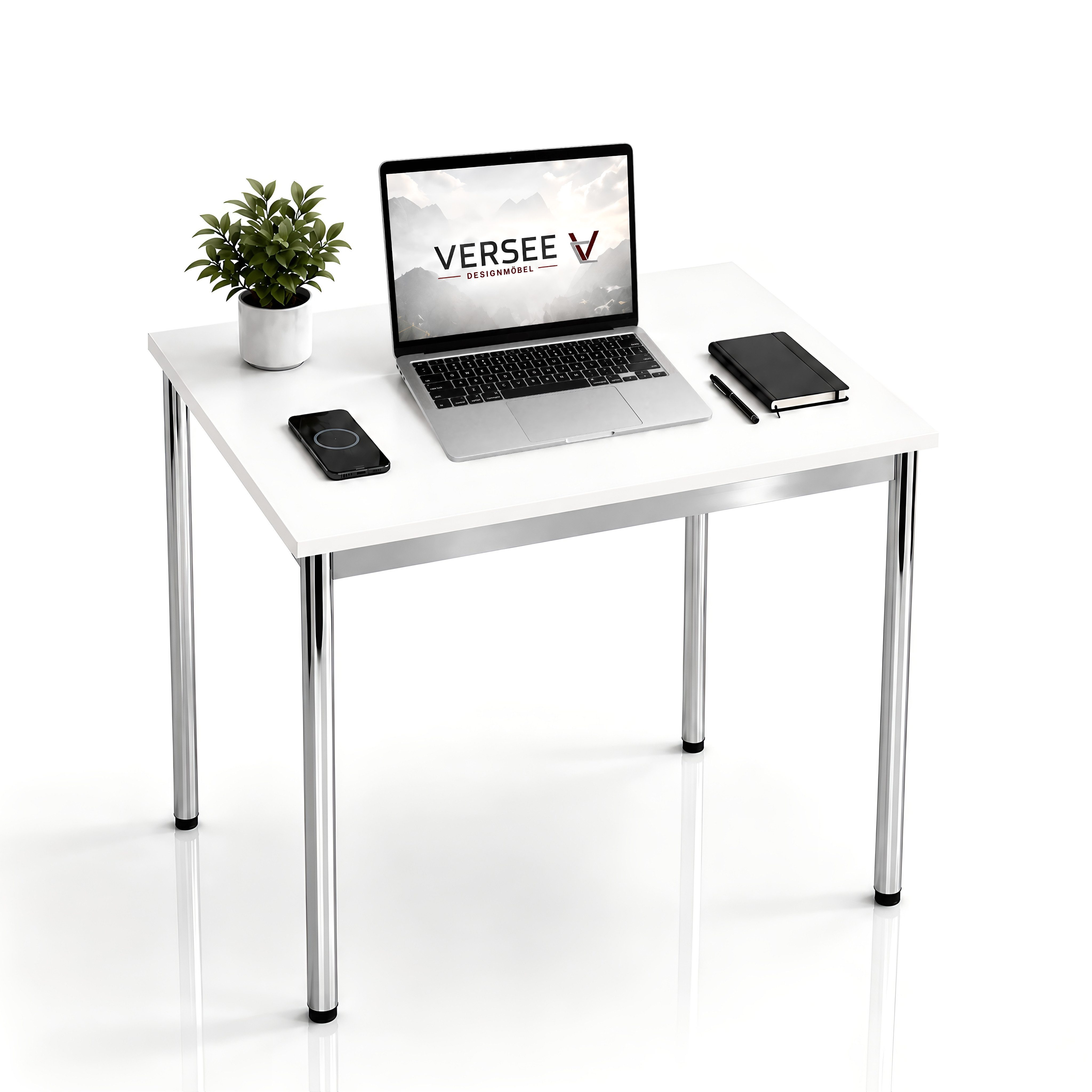 Versee Schreibtisch Konferenztisch VST1, höhenverstellbar, 100/120/140/150/160/180/200 cm (Arbeitstisch für Büro und Home-Office, 1 Tisch), ergonomisch höhenverstellbar, kratzfest, 200kg belastbar