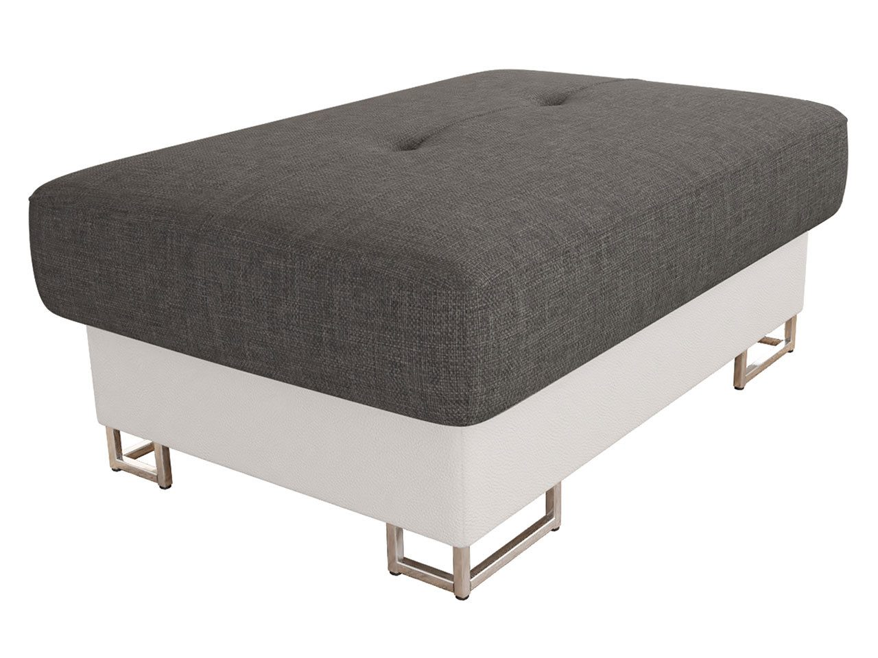 MIRJAN24 Polsterhocker Cotere, Metallfüße in der Farbe Silber (Höhe: 9 cm)