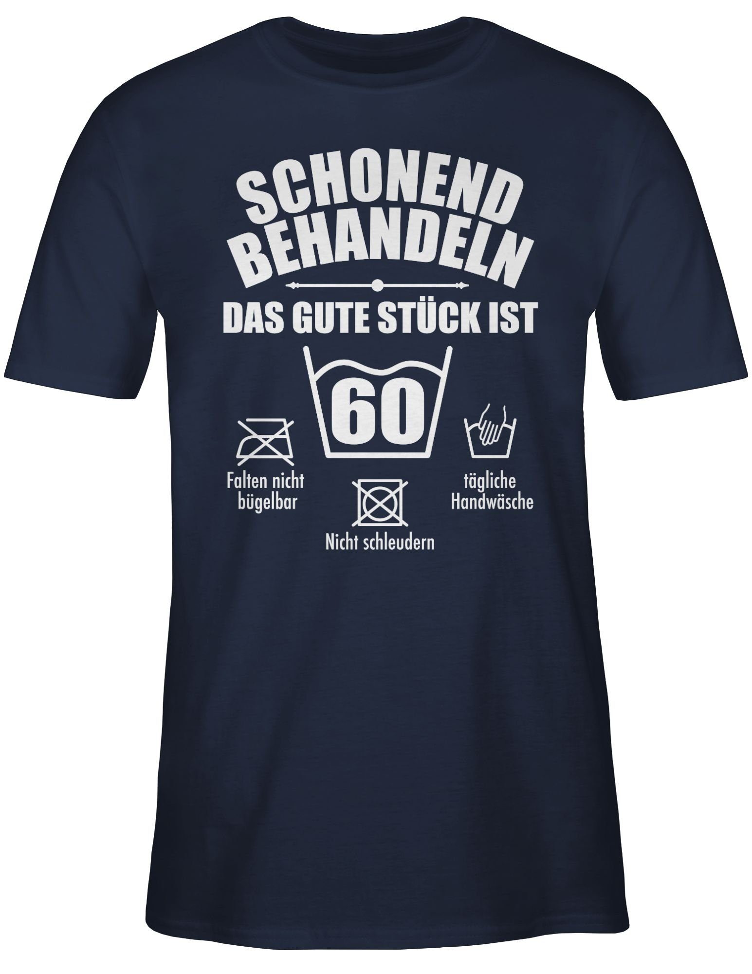 Shirtracer T-Shirt Schonend behandeln das gute stück ist 60 60. Geburtstag günstig online kaufen
