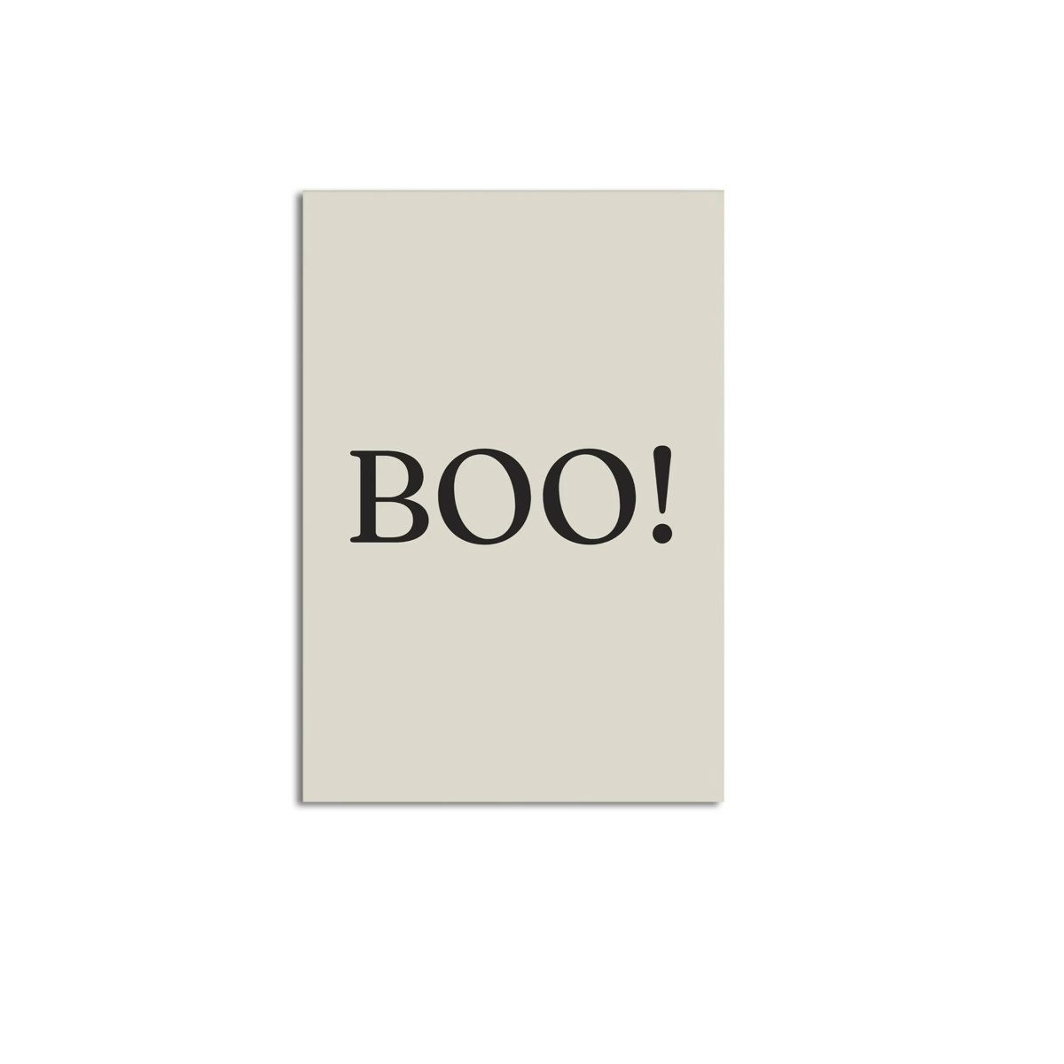 TPFLiving Kunstdruck (OHNE RAHMEN) Poster - Leinwand - Wandbild, Süße Geister- und Hexenhut-Leinwand mit seltsamer Kürbislaterne (Leinwandbild XXL), Farben: Schwarz, Weiß, Grau - Größe: 20x30cm