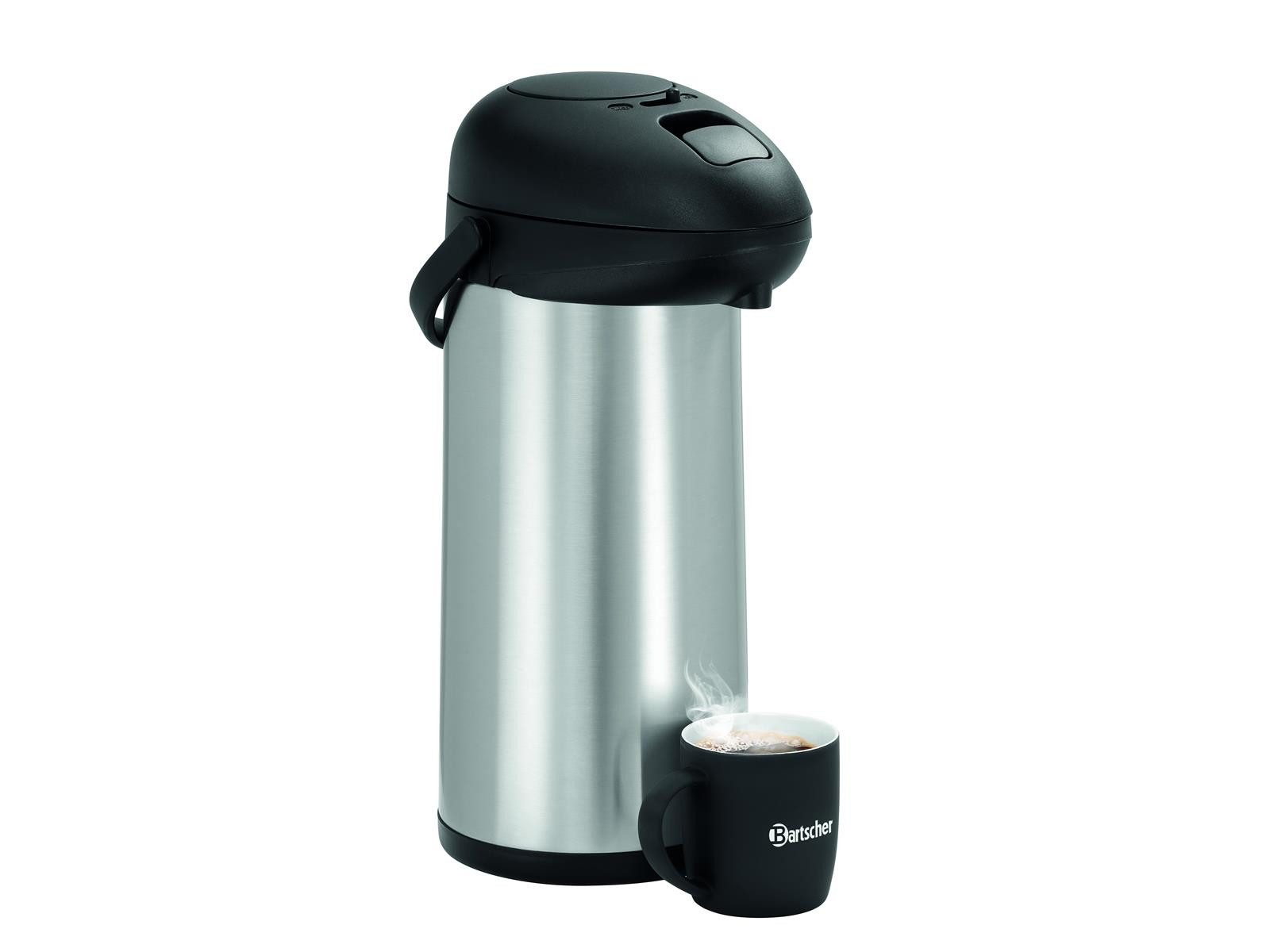 Bartscher Pump-Isolierkanne Isolierpumpkanne 5L, 5 Liter, Edelstahl, 150993